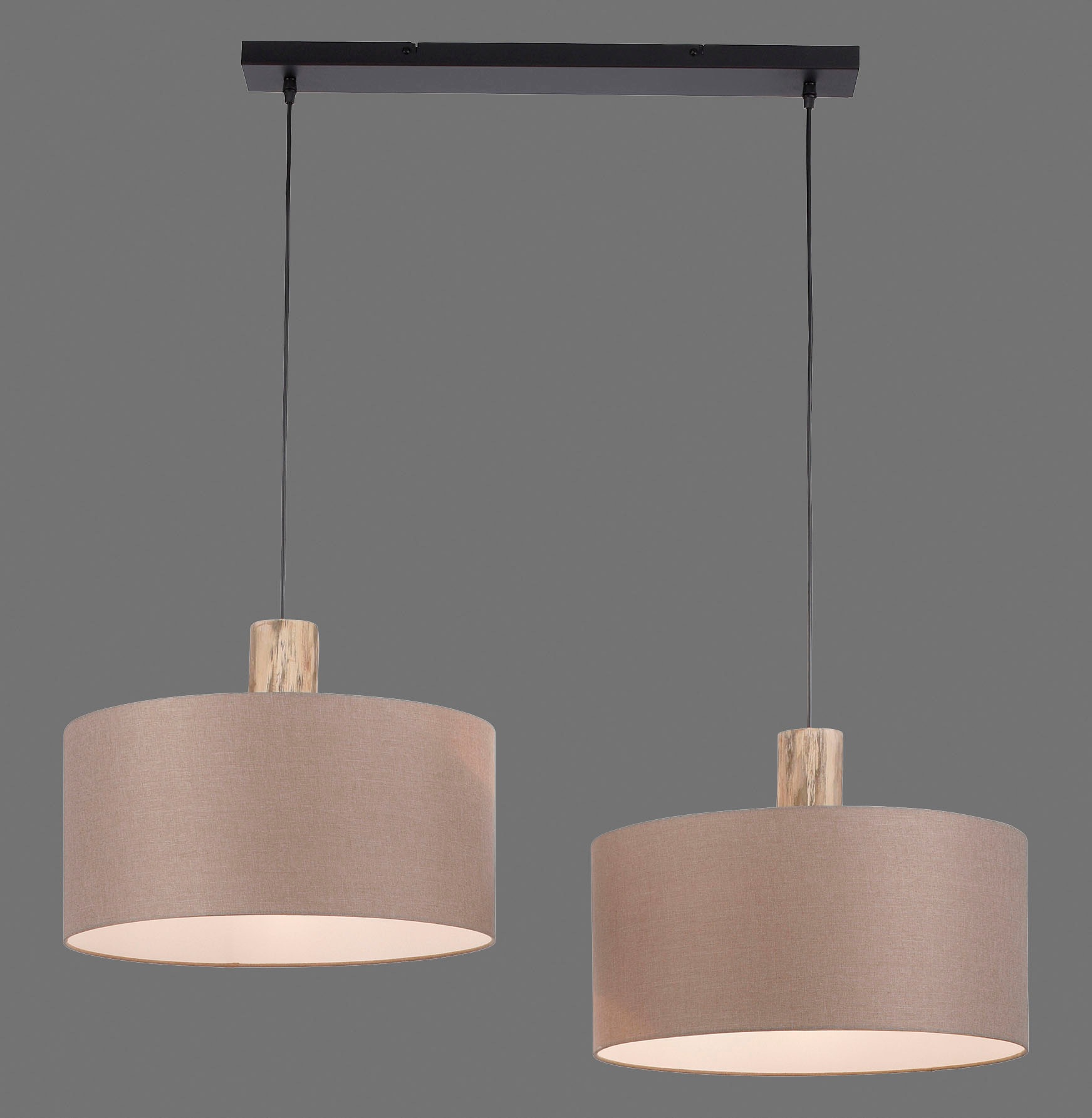 JUST LIGHT Pendelleuchte »LINEN«, 2 flammig, ExklusiveE27