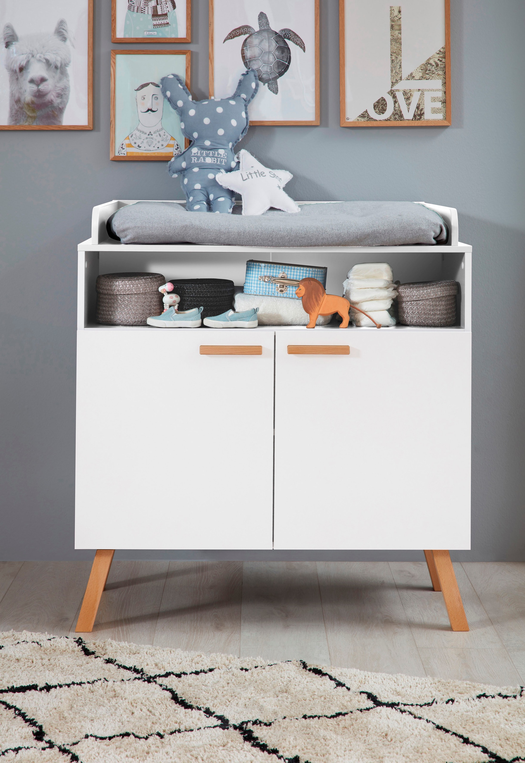 trendteam Babymöbel-Set »Mats« Set, Bett, Wickelkommode, Schrank, 3 tlg.