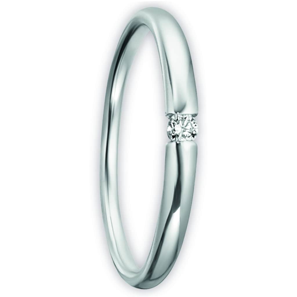 ONE ELEMENT Diamantring »0.04 ct Diamant Brillant Ring aus 585 Weißgold«