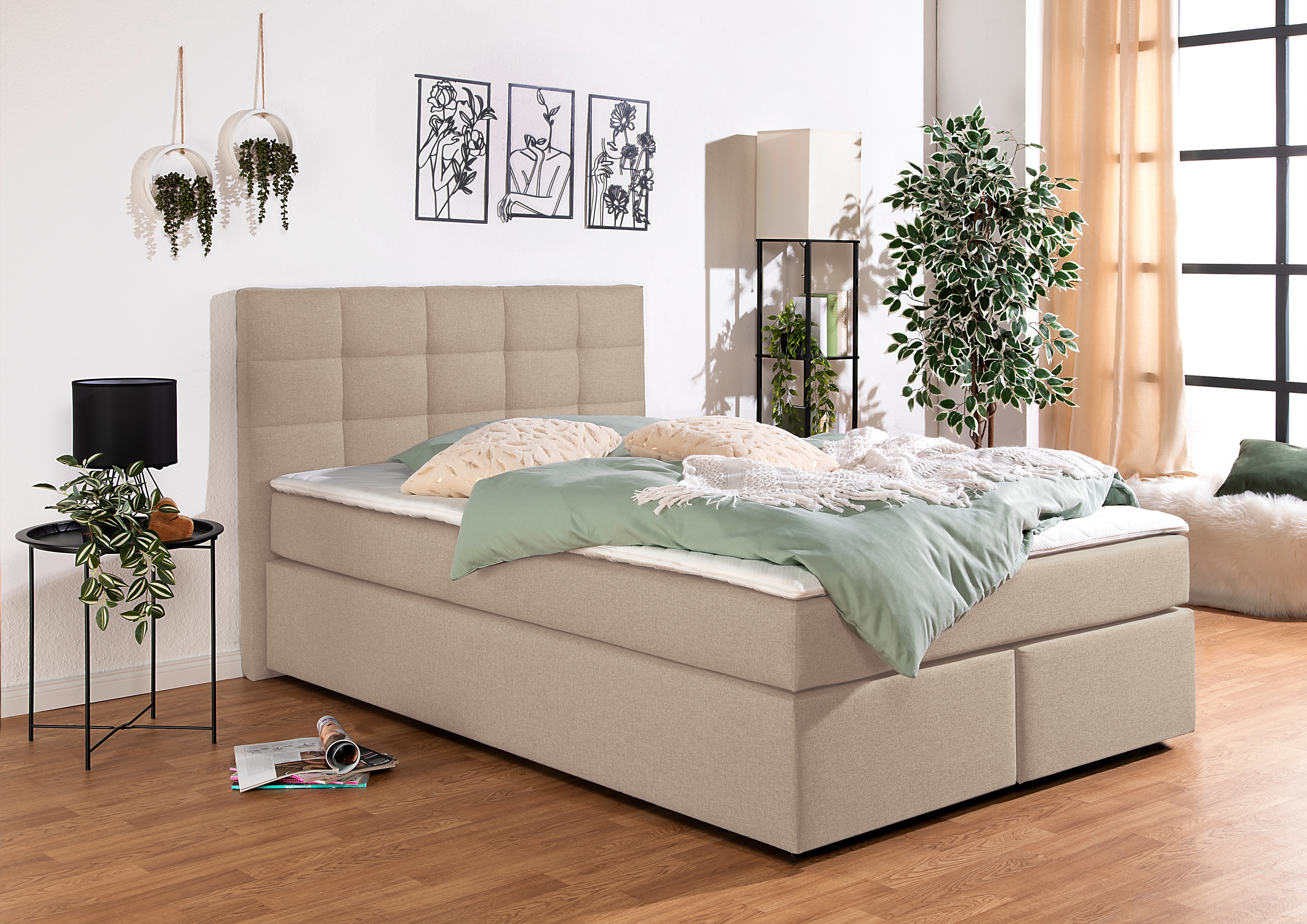 Home affaire Boxbett "Carde" wahlweise mit Bettkasten, in H2, H3 & H4 erhältlich