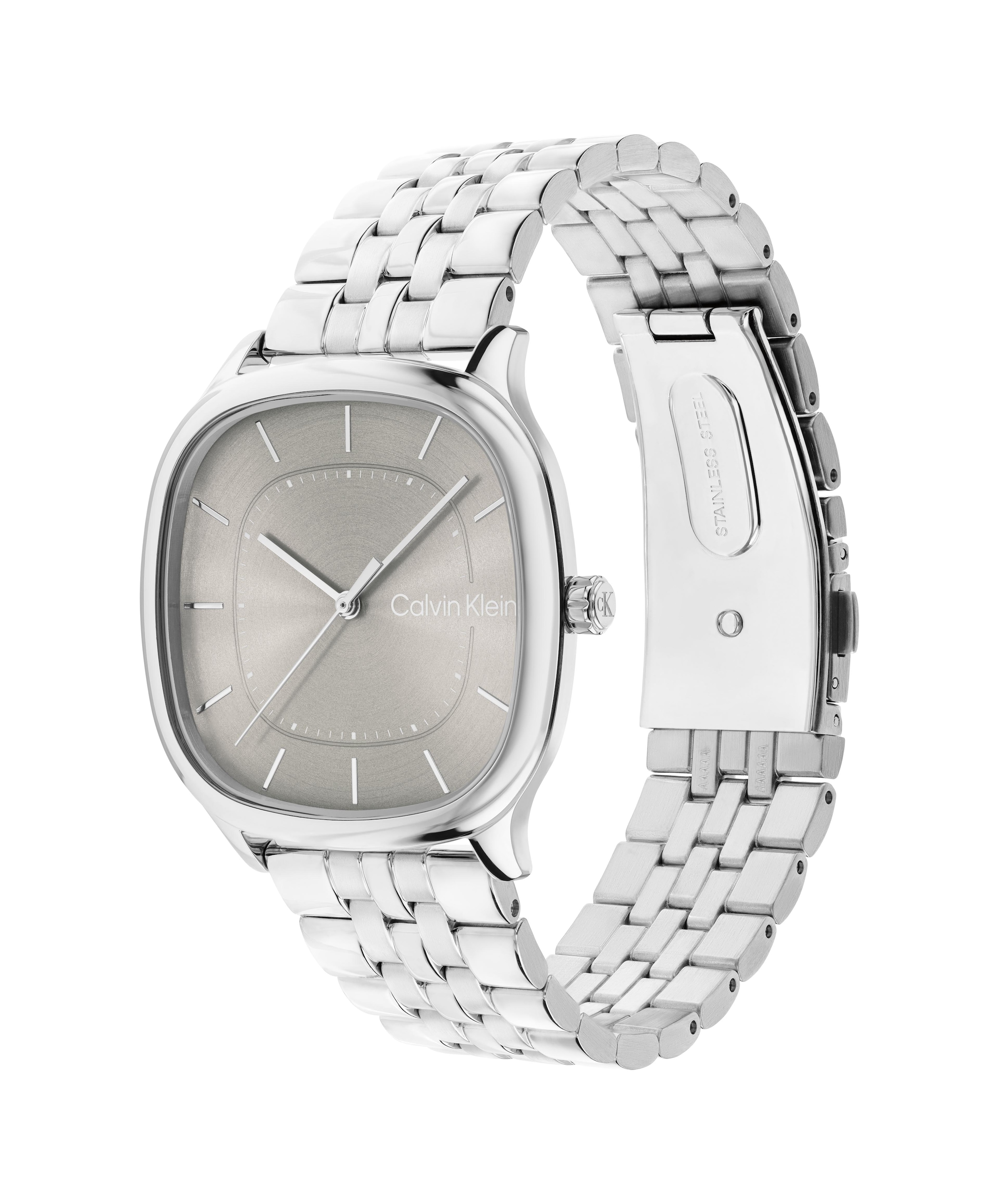 Calvin Klein Quarzuhr »CK SHAPE« Armbanduhr, Damenuhr, Herrenuhr, Edelstahlarmband, analog
