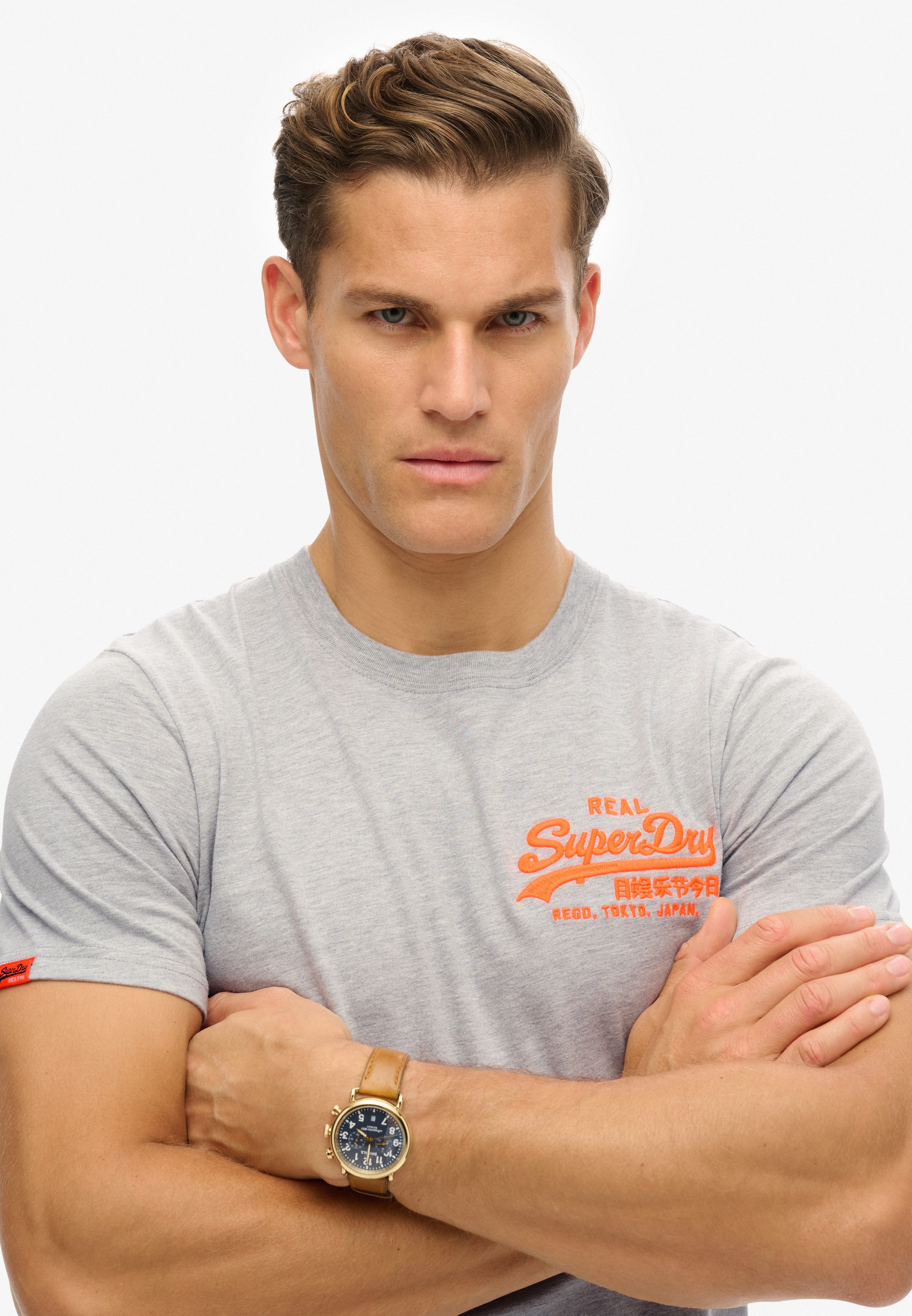 Superdry Rundhalsshirt »VL EMBROIDERED RELAXED TEE«