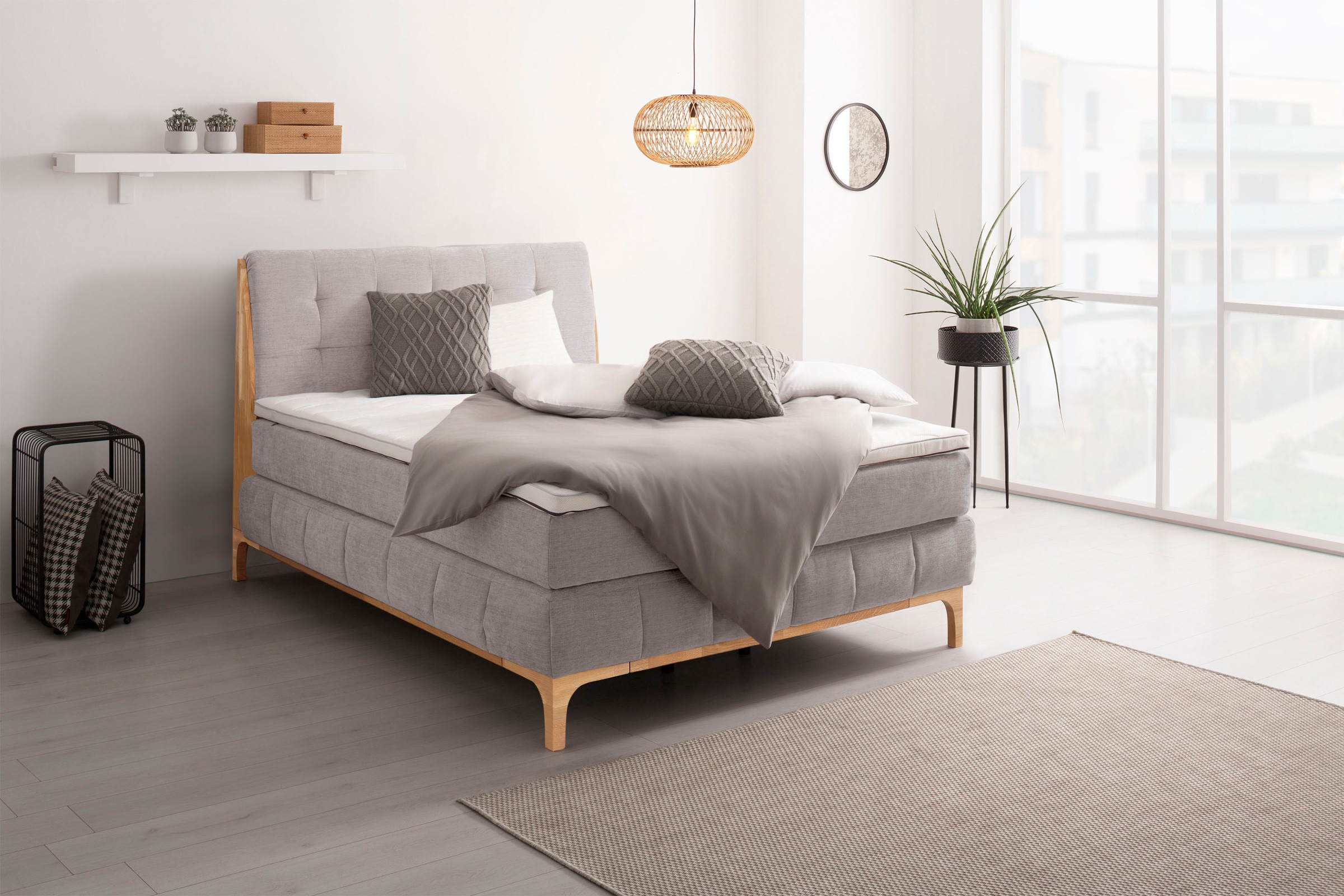 OTTO products Boxspringbett "Jelle" 5 Stk. tlg. zertifizierte, recycelte Be günstig online kaufen