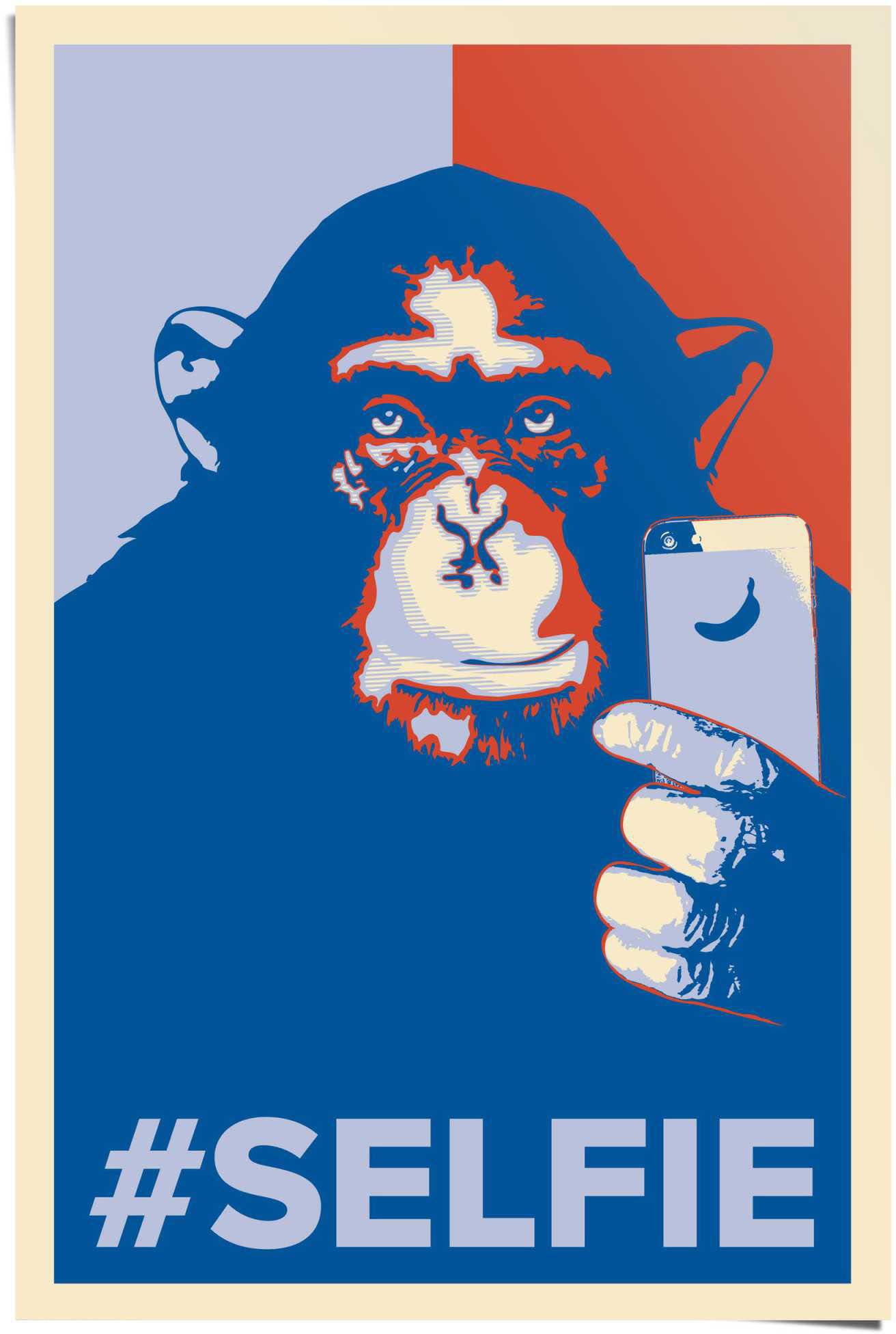 Reinders Poster "Selfie Affe" 1 Stk. tlg. günstig online kaufen
