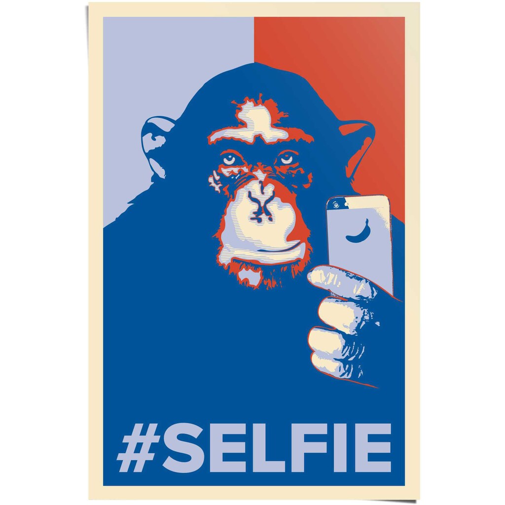 Reinders! Poster »Selfie Affe«, (1 St.)