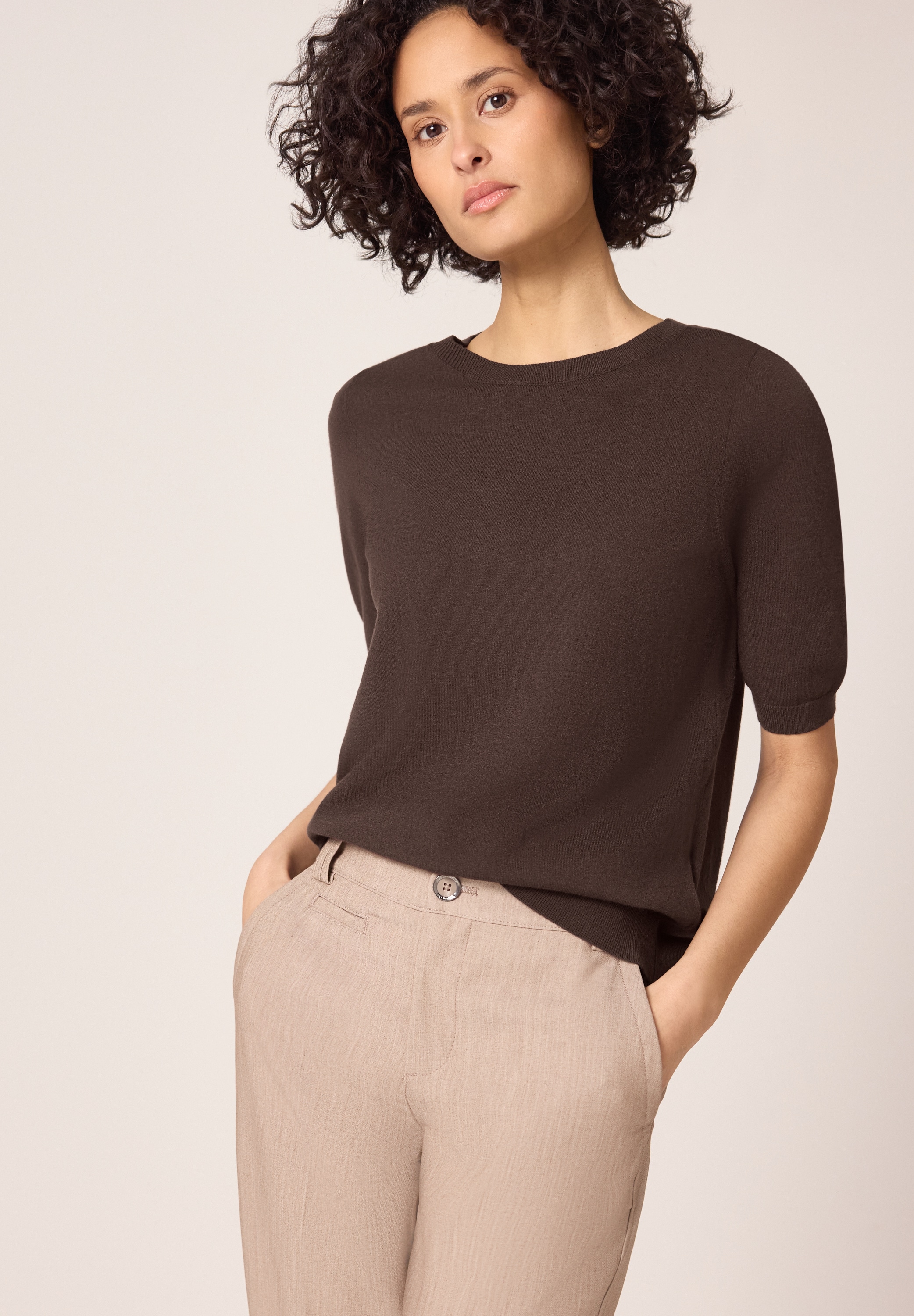 STREET ONE Strickpullover mit Rundhalsausschnitt günstig online kaufen