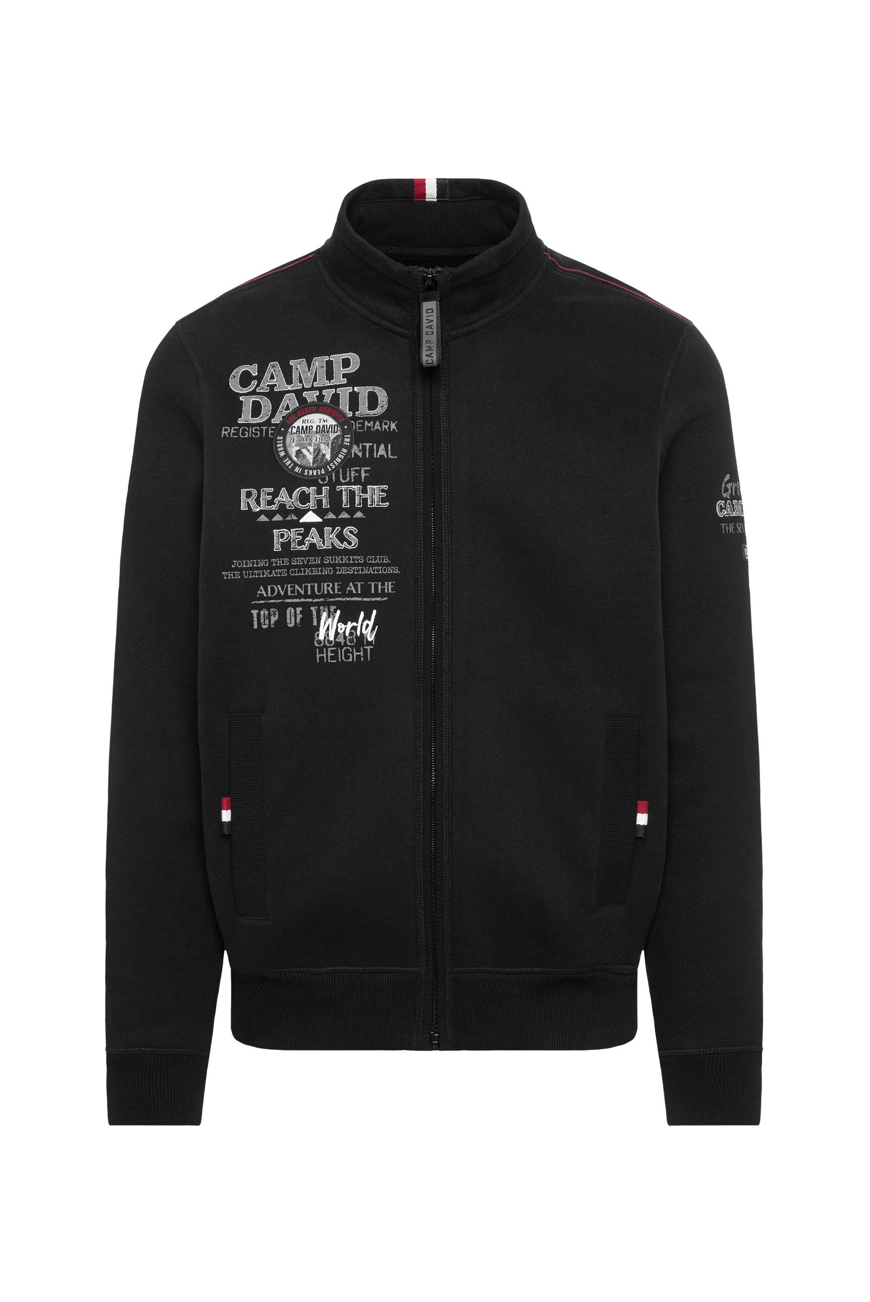 CAMP DAVID Sweatjacke mit Stehkragen