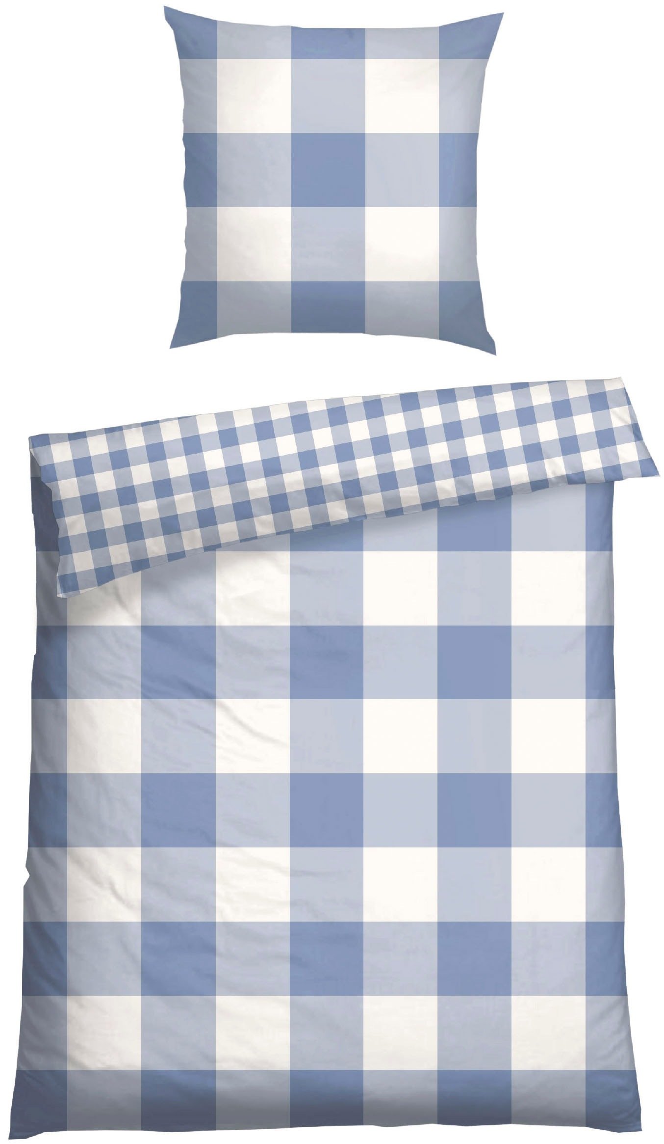 Schiesser Wendebettwäsche "Melvin aus weicher Baumwolle mit Karos" 2 Stk. M günstig online kaufen