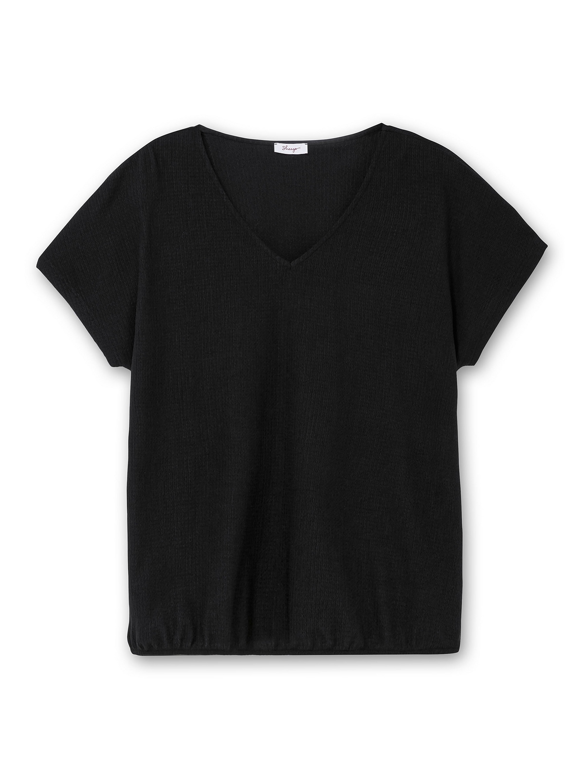 Sheego T-Shirt »Große Größen«, aus Struktur-Jersey, mit Gummizugsaum