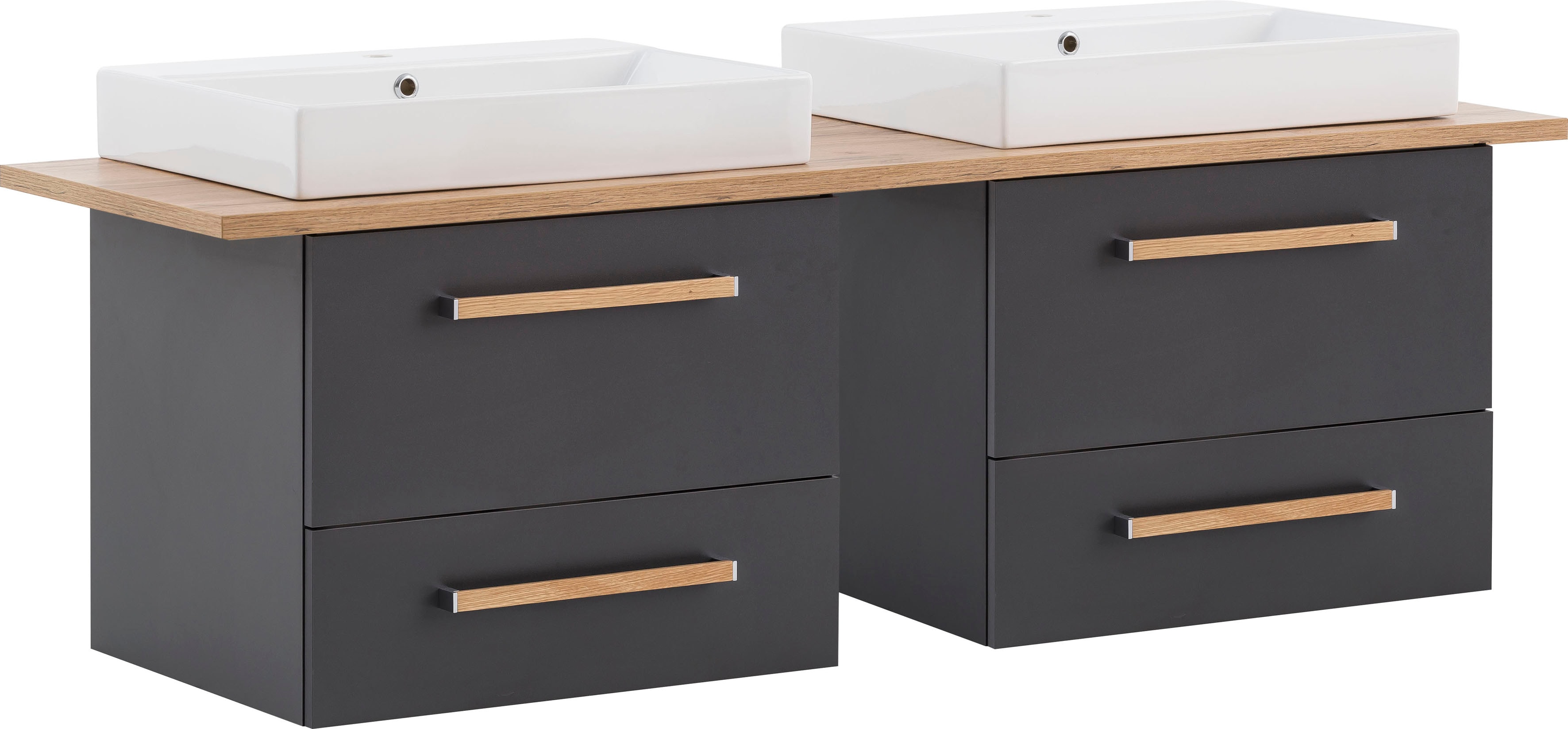 Schildmeyer Waschtisch "Duo, Waschtisch, Made in Germany, B: 165 cm" Solide Verarbeitung - Dieses Produkt ist in Deutschland gefertigt