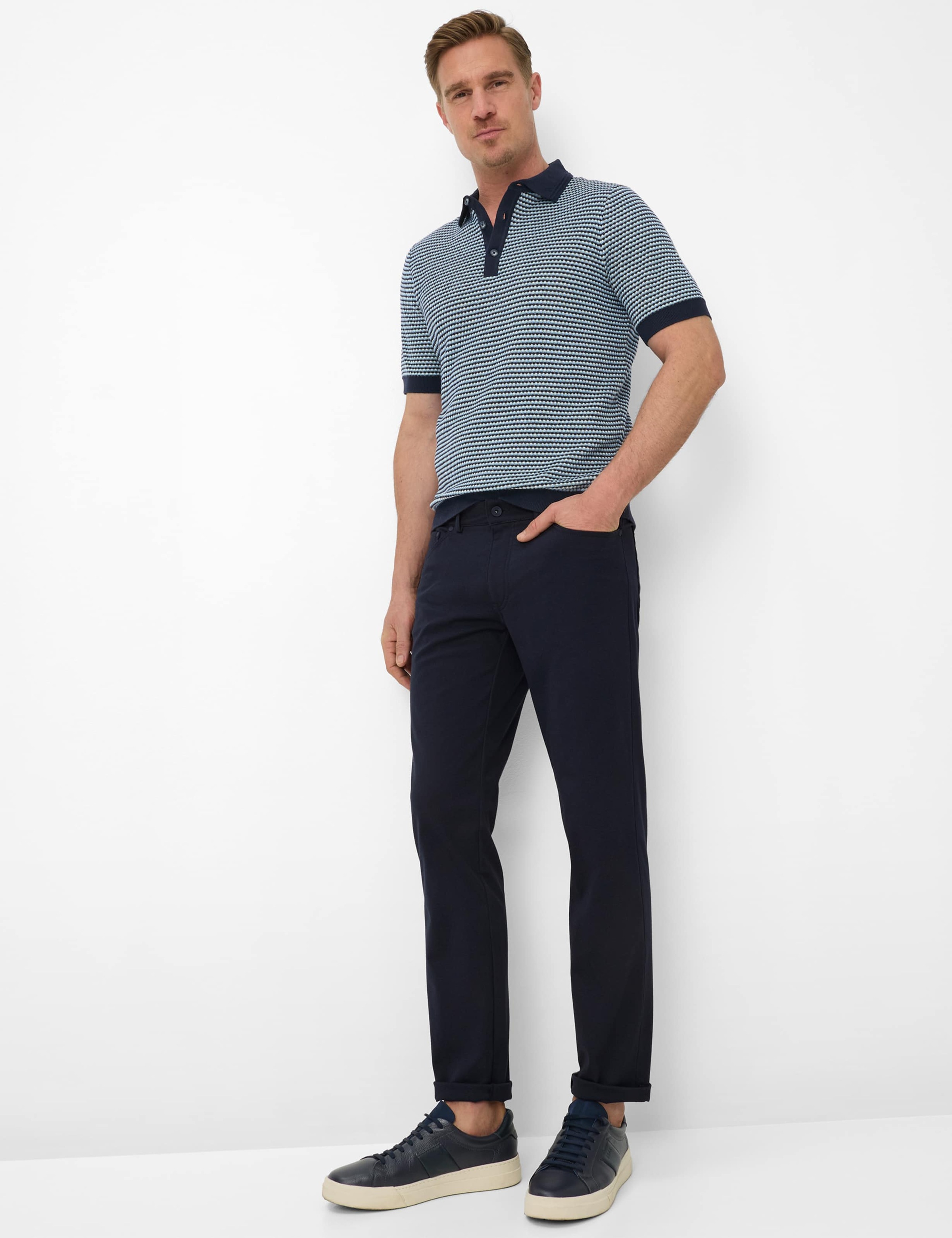 BRAX Chuck Men's 5-Pocket Trousers Navy 40 2