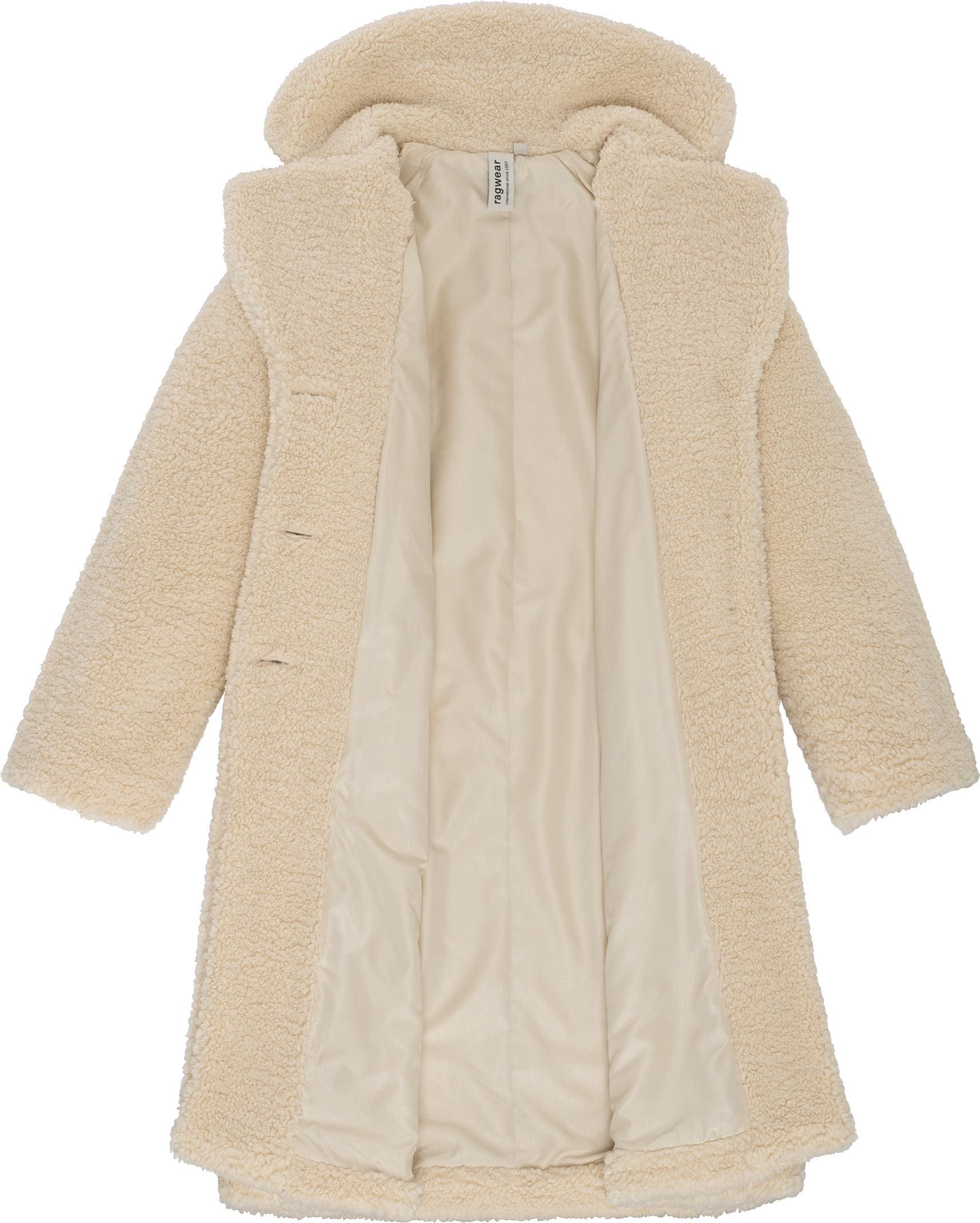 Ragwear Fellimitatmantel »Tedyco YOUMODO«, flauschige Übergangsjacke aus kuscheligem Teddyfleece