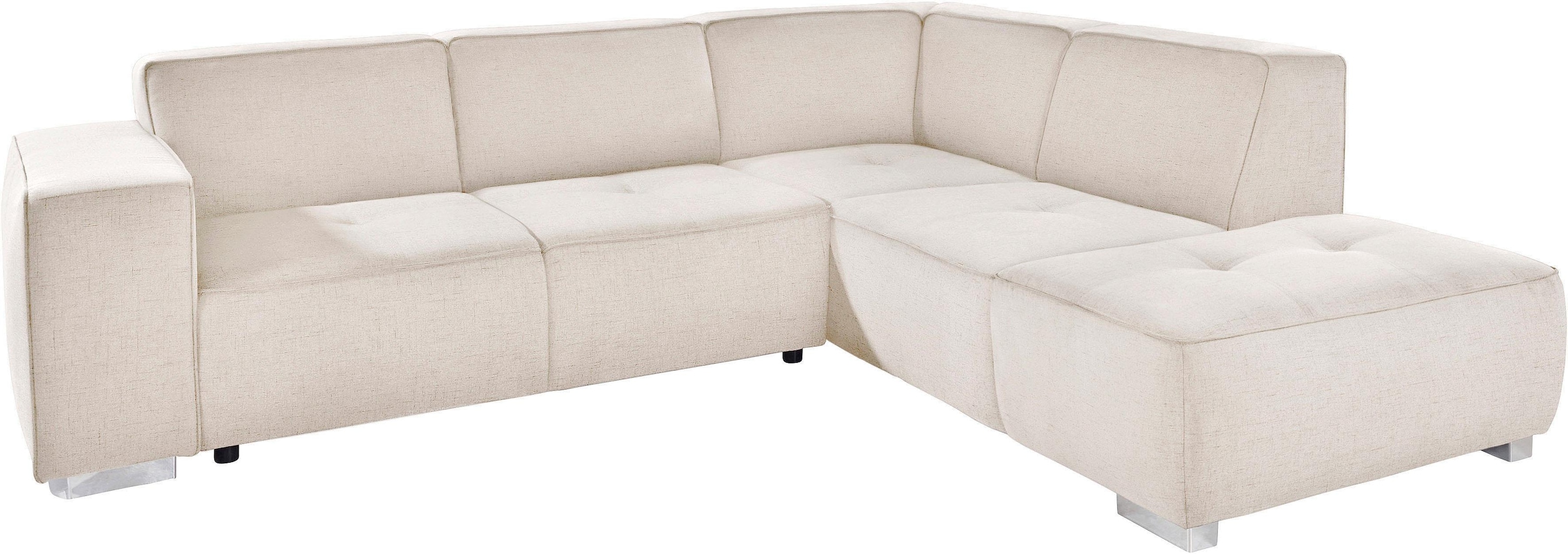 INOSIGN Ecksofa »Sapporo L-Form«, wahlweise Bettfunktion oder Sitztiefenverstellung, Federkern