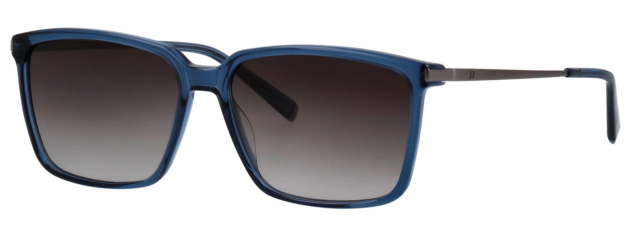 Sonnenbrille HUMPHREY´S EYEWEAR "Modell 585352", Herren, blau, transparent, leicht transparent, Sonnenbrillen Sonnenbrille, Form Karree/Eckig, Logoschriftzug auf Bügel, Kombifassung