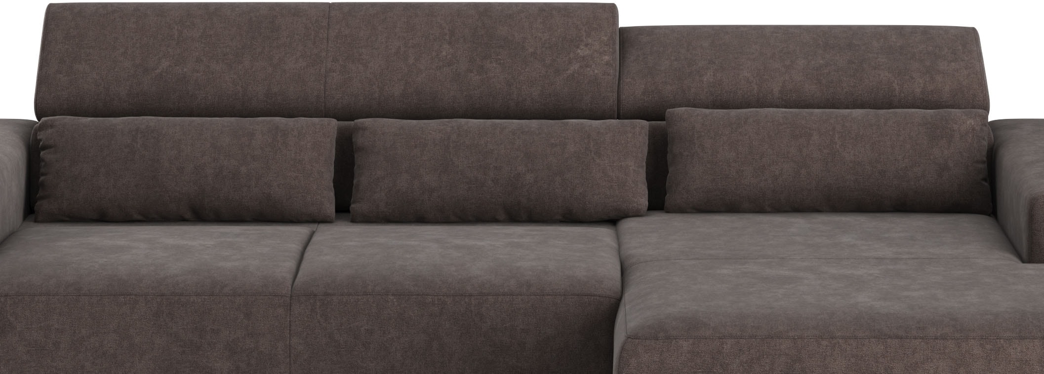 COTTA Ecksofa »Side L-Form, mit Kopfteilverstellung & 3 Nierenkissen«, optional motorische Sitztiefenverstellung