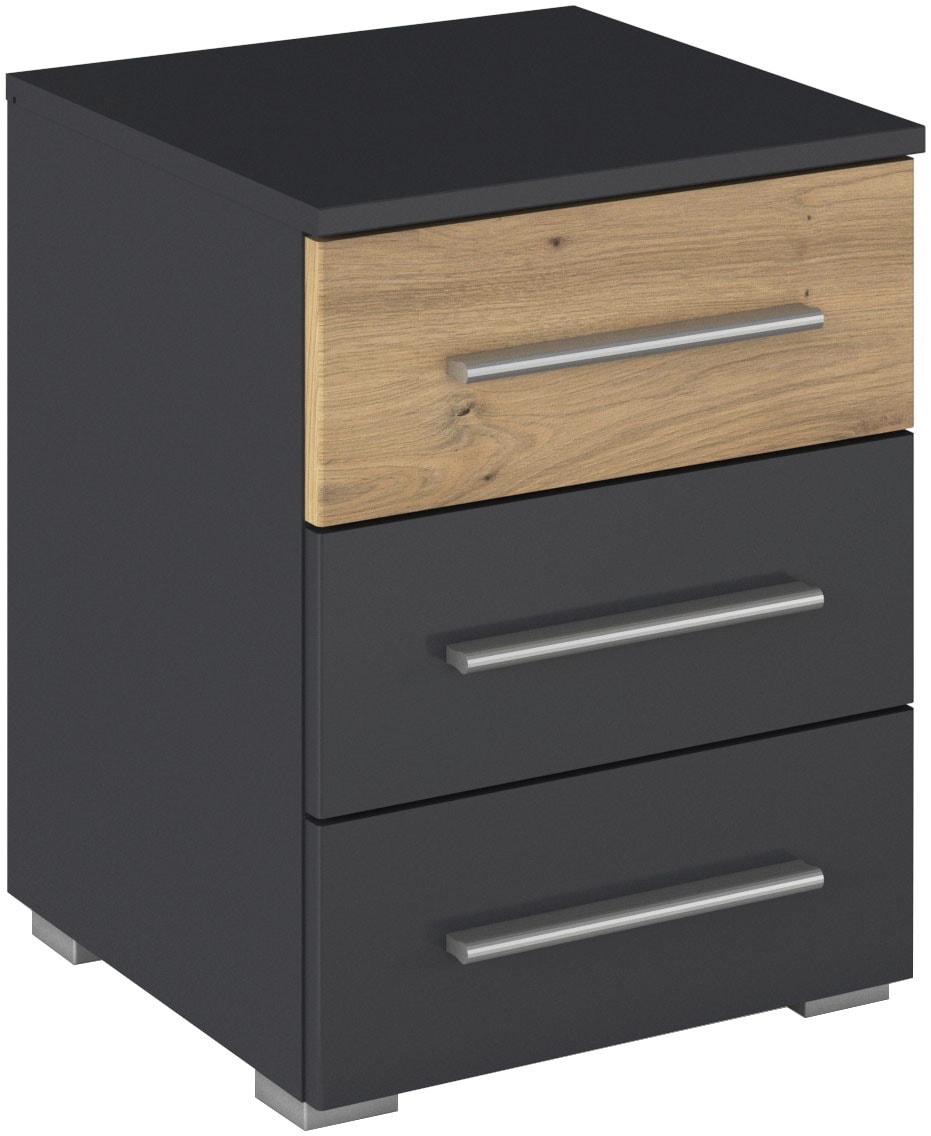 rauch Nachtkommode "Nachttisch Nachtkonsole Beistelltisch Kommode Sideboard TARRAGONA", mit 3 Schubladen, obere Schublad