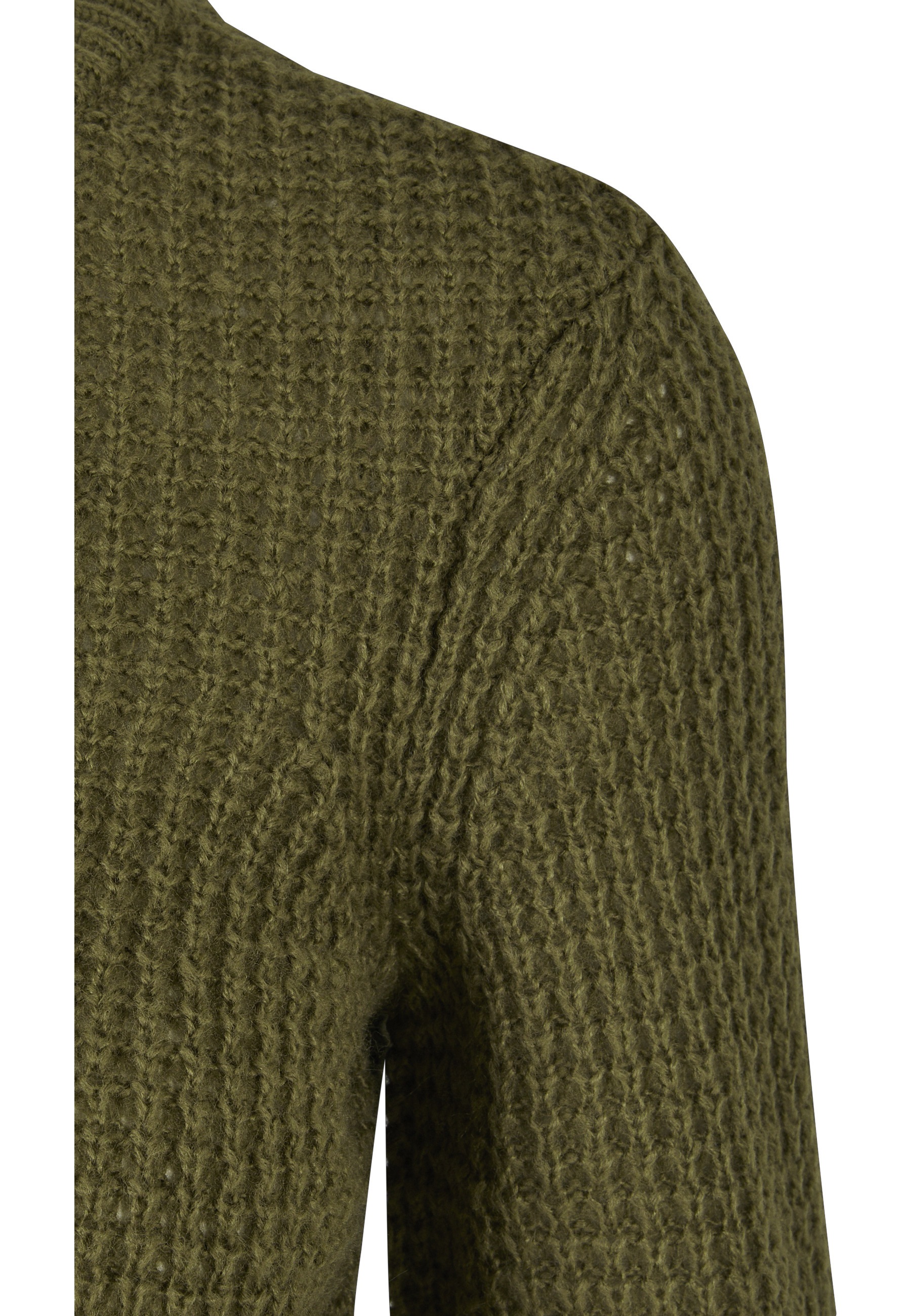 URBAN CLASSICS Sweater »Urban Classics Damen Ladies Short Waffle Sweater«, 1 Stk.
