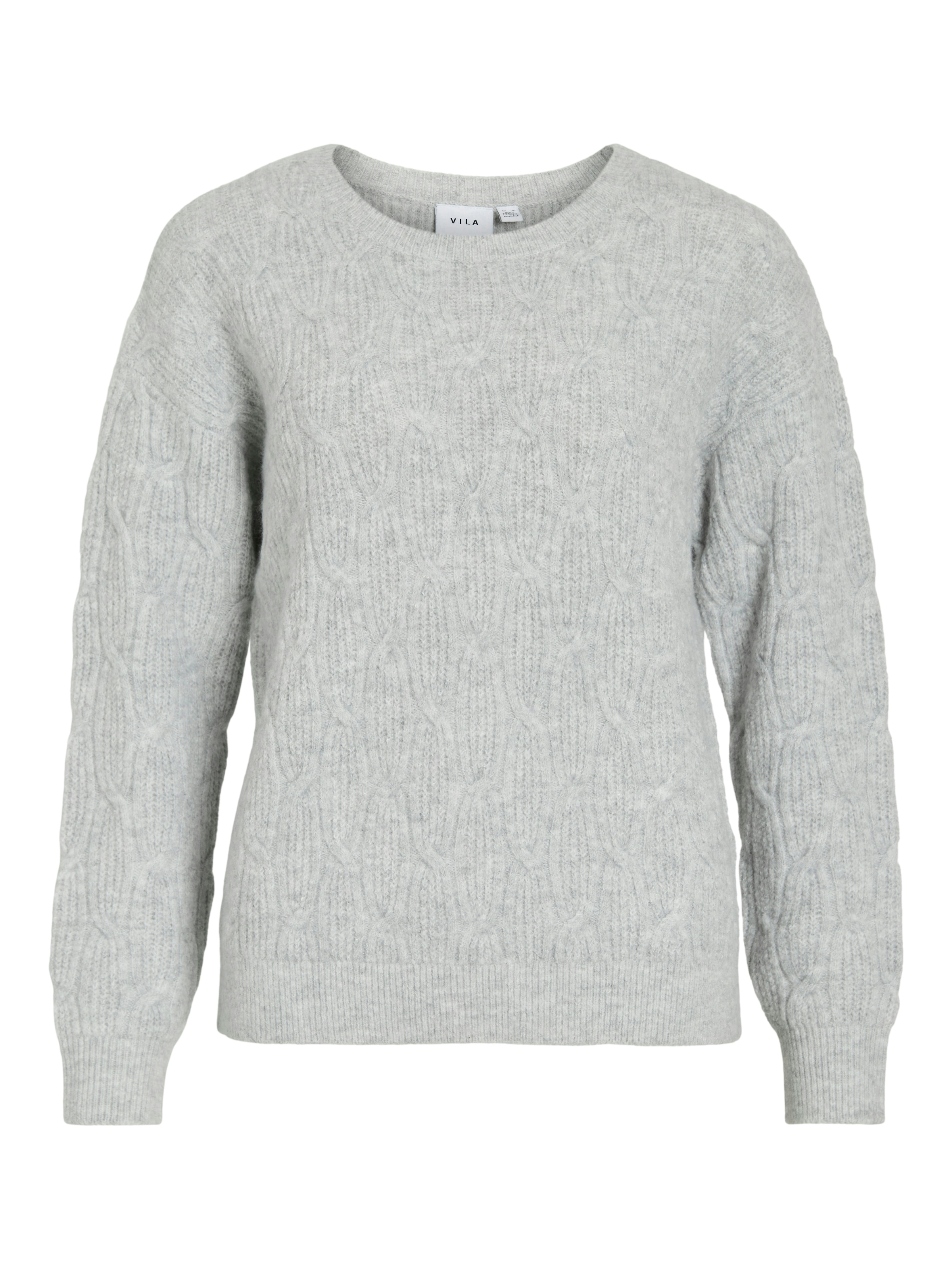 Vila Strickpullover »VILASSIA O-NECK L/S CABEL KNIT TOP -NOOS«
