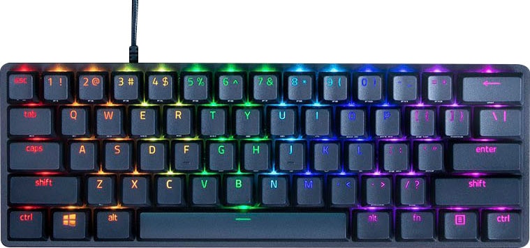 Gaming-Tastatur »Huntsman Mini - Klickend optischer Switch (Rot) - DE - Schwarz«,...