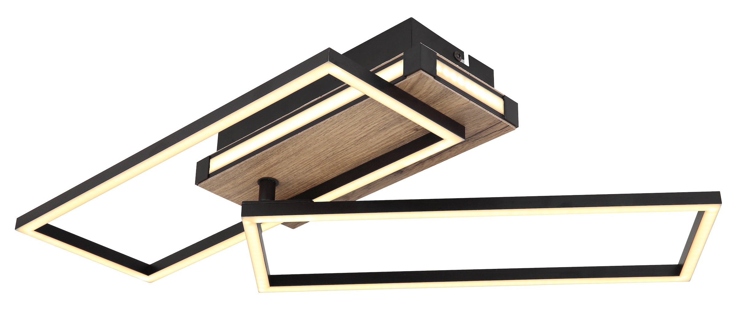 GLOBO LIGHTING LED Deckenleuchte »COLLI«, Leuchtmittel LED-Modul | LED fest integriert, Deckenlampe/Wohnzimmer/Schlafzimmer/modern/Holz