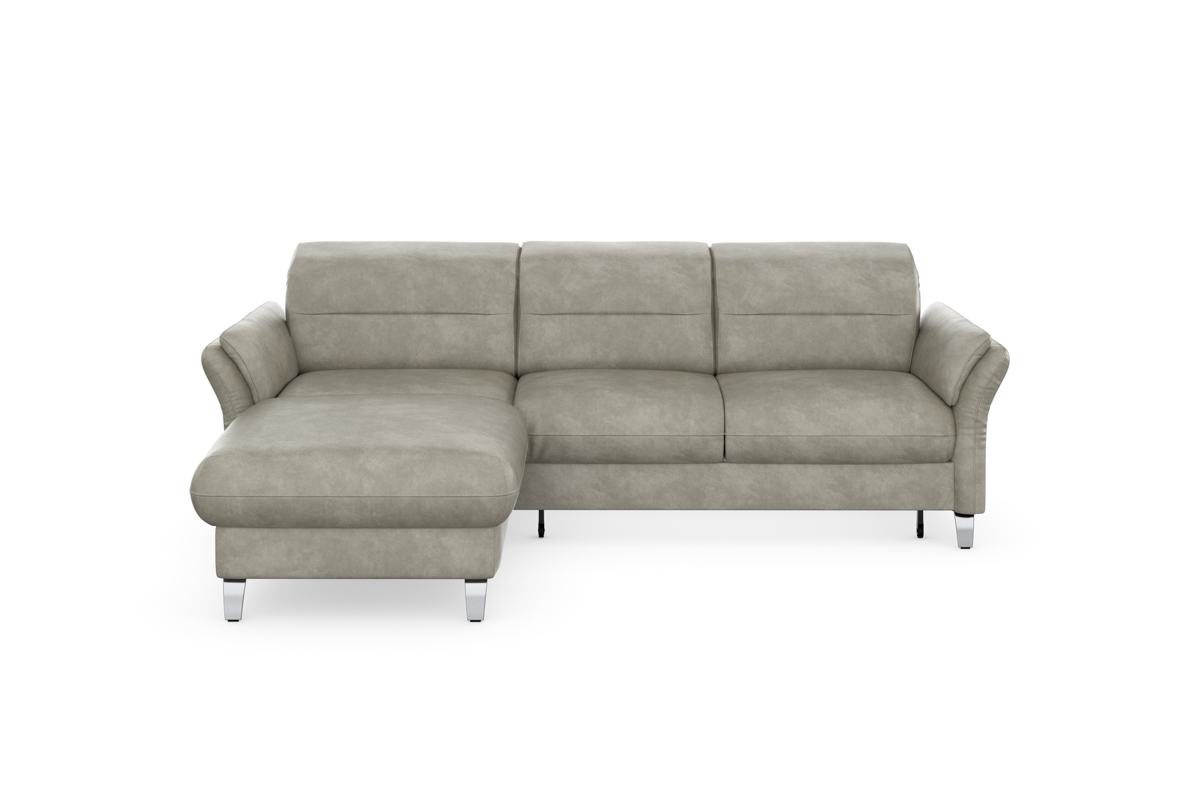 sit&more Ecksofa »Grenoble L-Form mit Federkern«, wahlweise mit Bettfunktion, Bettkasten, Arm- und Kopfteilverstellung