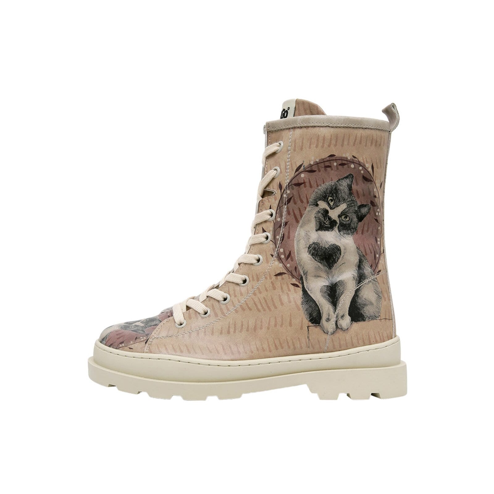 DOGO Stiefelette "Gisele Schnürstiefel Boots Heart Cat Damen Stiefeletten", günstig online kaufen
