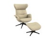 FLEXLUX Relaxsessel »Relaxchairs More«, Premium Komfort, Rücken- & Kopfteilverstellung, drehbar, Fuß schwarz