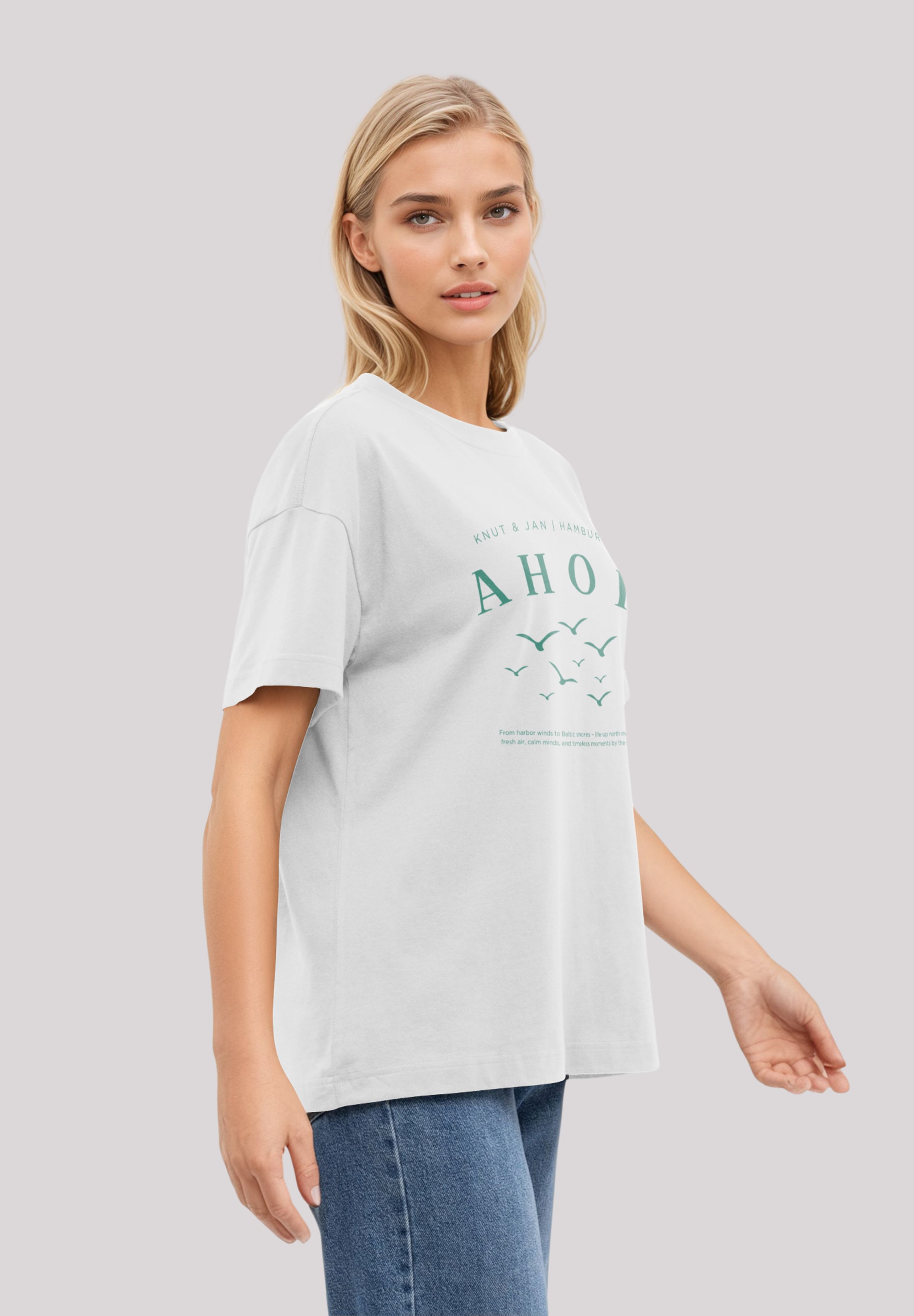 F4NT4STIC T-Shirt »Ahoi Möwe Knut und Jan«, Osteee Kollektion, Urlaub, Ahoi Moin