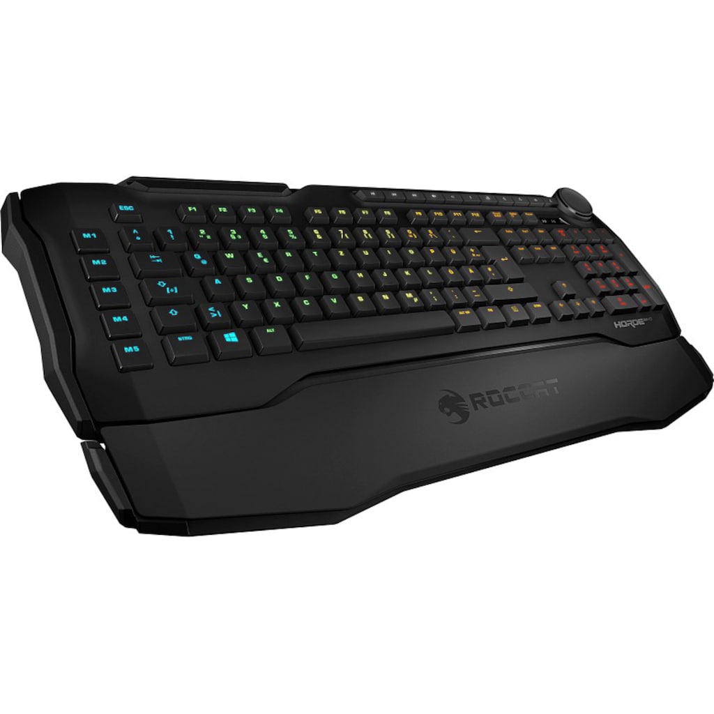 ROCCAT Gaming-Tastatur »Horde AIMO«, (Makrotasten-ergonomische Form-Handgelenkauflage)