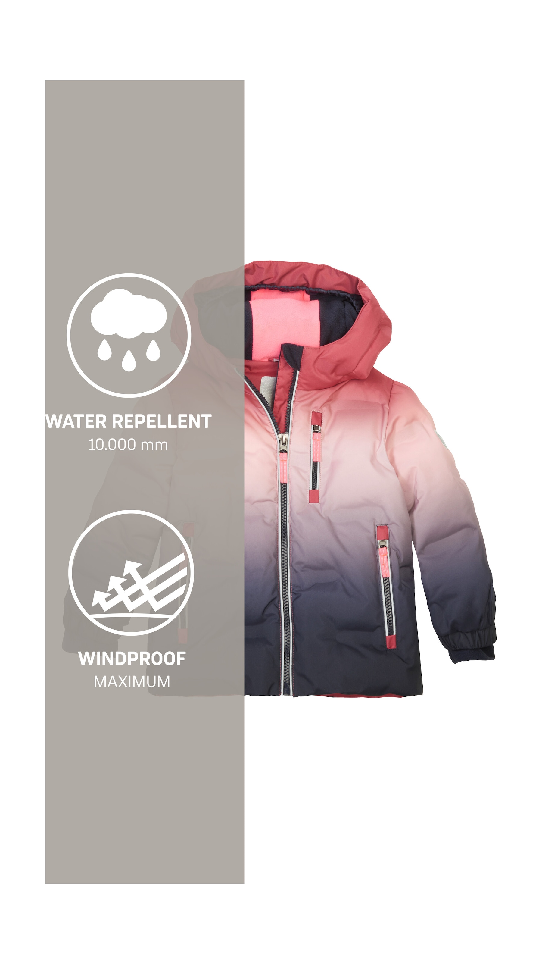 first instinct by killtec Steppjacke »FISW 39 MNS QLTD JCKT«, Winddichte, wasserabweisende Kinderjacke mit Fleece und Schneefang