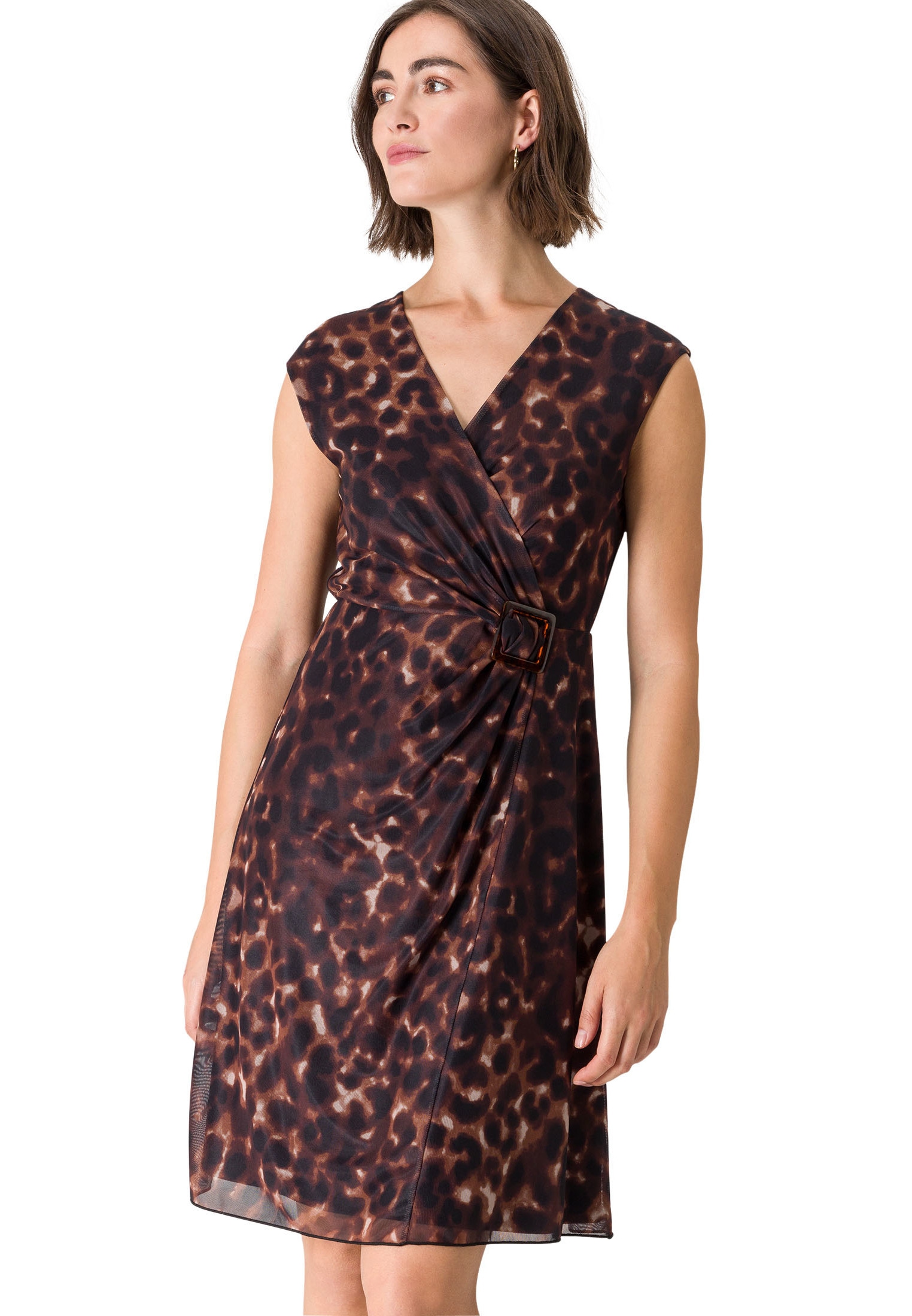 Meshkleid »zero Meshkleid mit Leoprint«, drapiert /gerafft