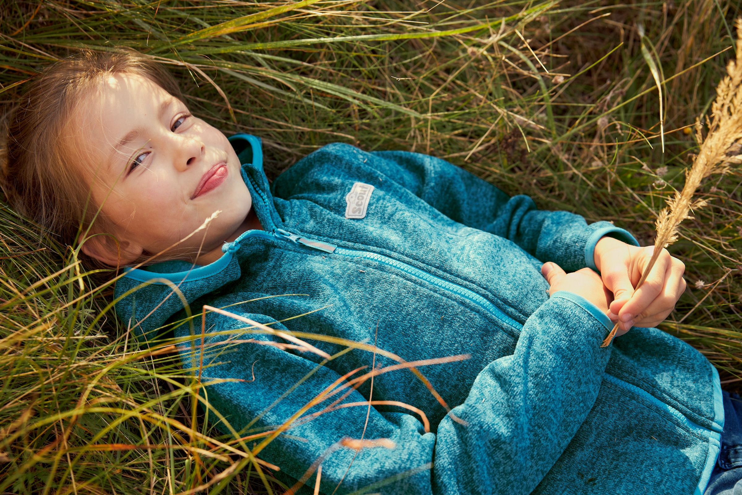 mit Scout Fleecejacke Badge BAUR | reflektierendem Kapuze, mit »CAMPFIRE«,