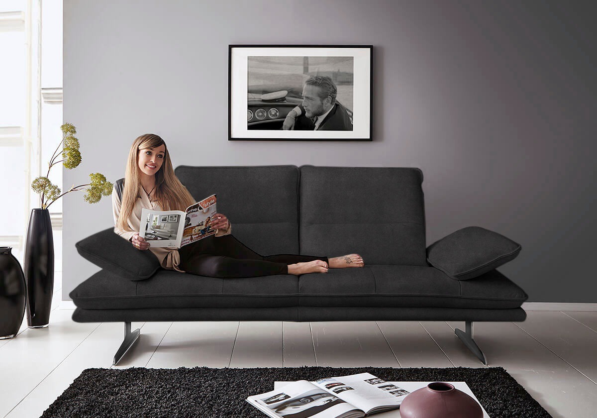 Thumbnail - W.SCHILLIG 2-Sitzer "broadway, Designsofa mit tollem Sitzkomfort", Sitztiefenverstellung, Kopfteil- & Seitenteilverstell...
