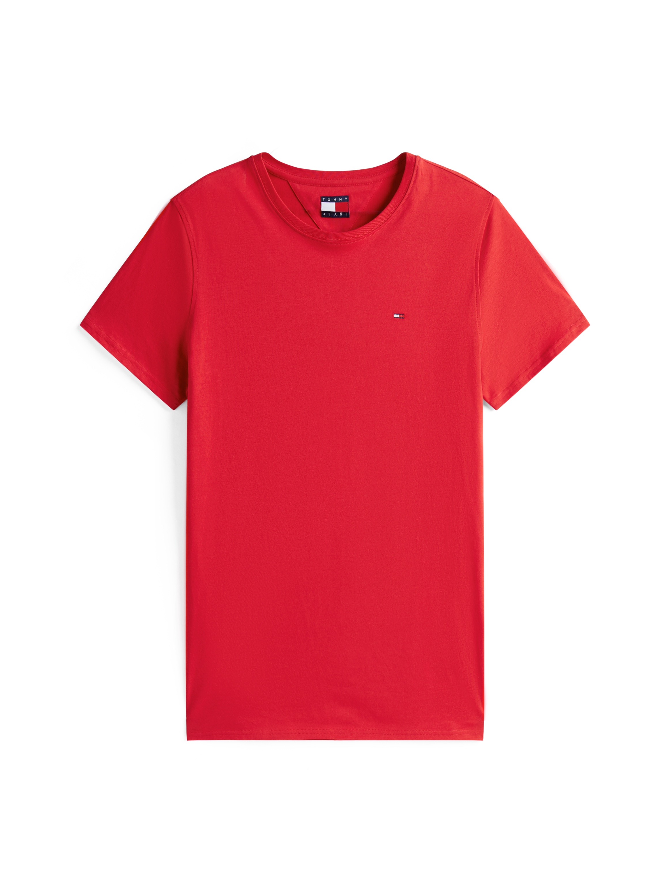 Tommy Jeans T-Shirt »TJM ESSENTIAL SOLID TEE«, mit Rundhalsausschnitt und dezenter Logo-Flag