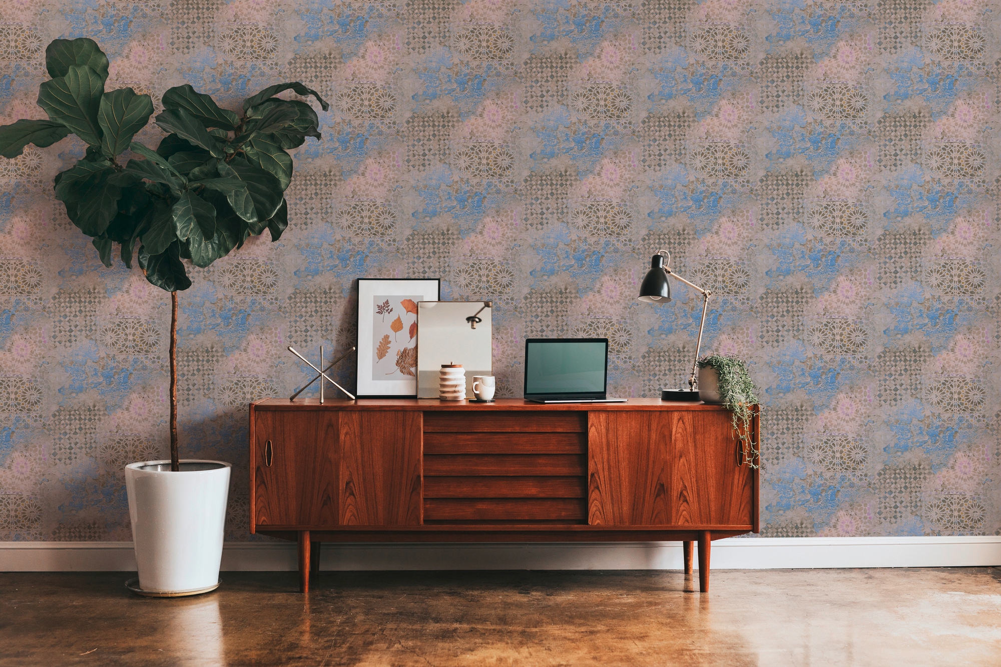 living walls Vliestapete »Metropolitan Stories, Antonio Barcelona« Motiv | Strukturmuster | gemustert leicht strukturiert Tapete Ausgefallen Tapeten Wohnzimmer Schlafzimmer Küche modern Design