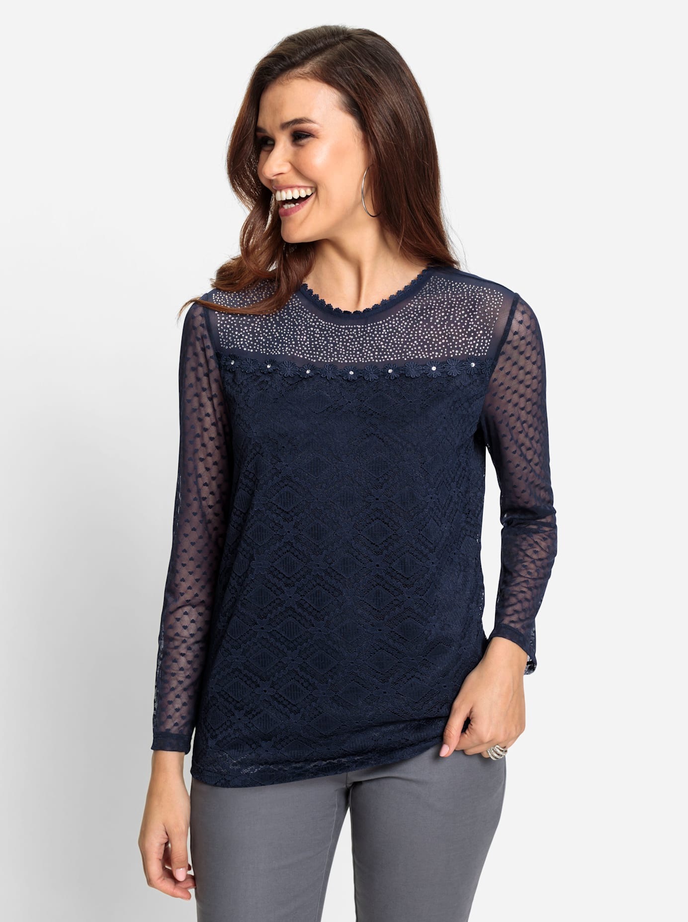 Lady Spitzenshirt "Shirt" 1 Stk. tlg. günstig online kaufen