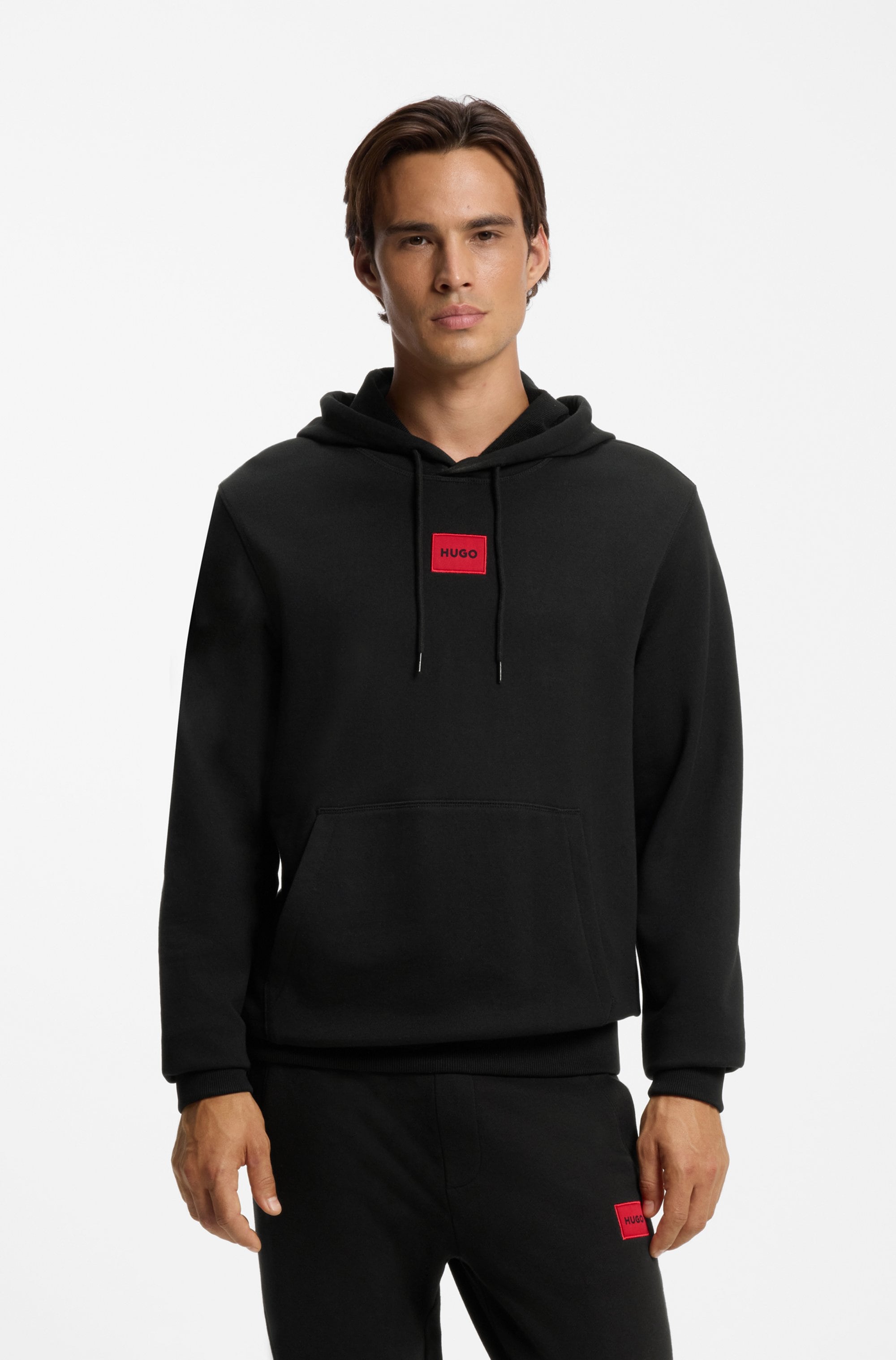 HUGO Kapuzensweatshirt »Daratschi«, Kapuze mit Kordelzug, Regular Fit Kängurutasche, HUGO Weblabel
