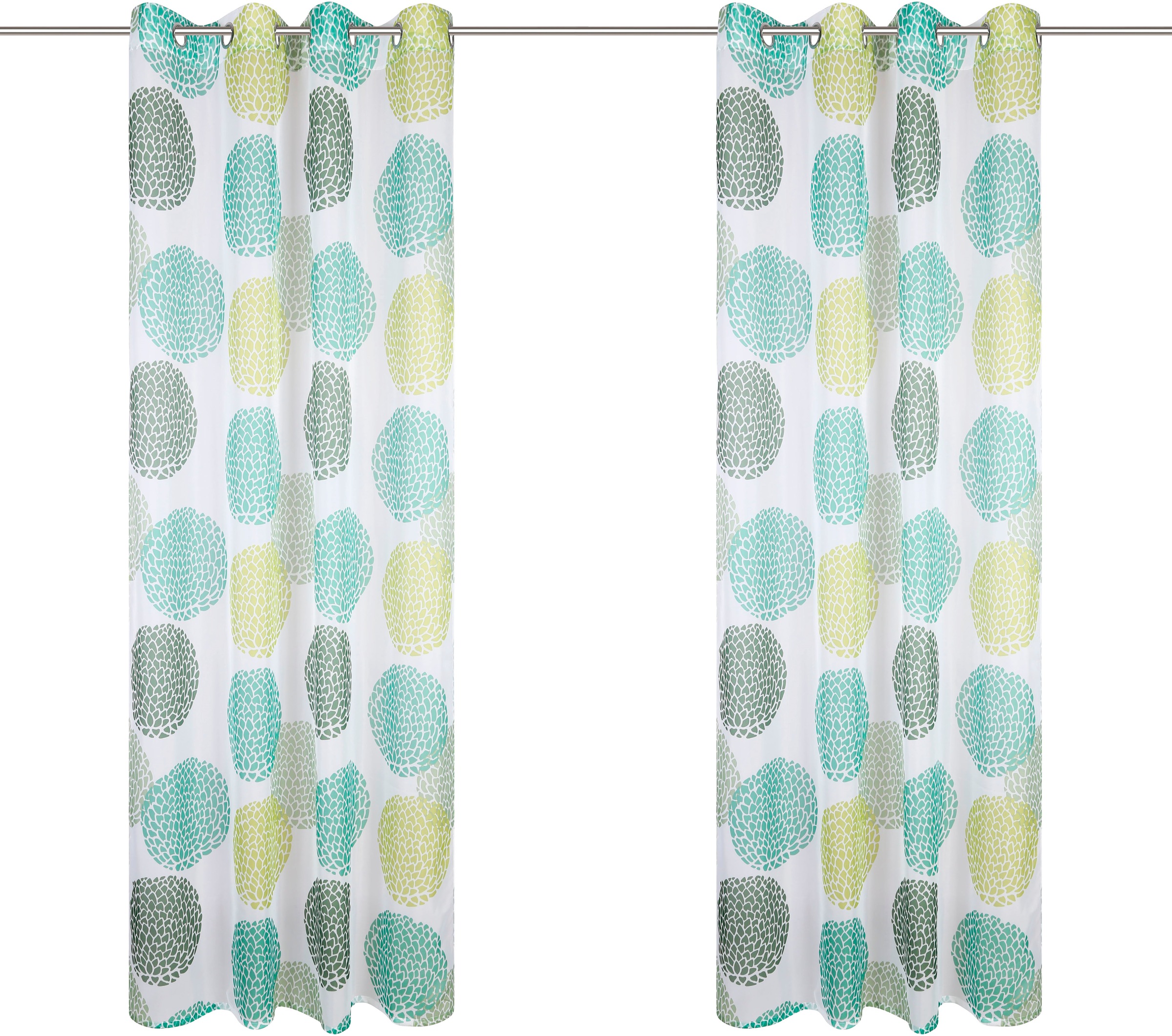 my home Gardine "BELEM" Ösen 1 Stk. tlg. 1 Schal, Polyester, Kreise günstig online kaufen