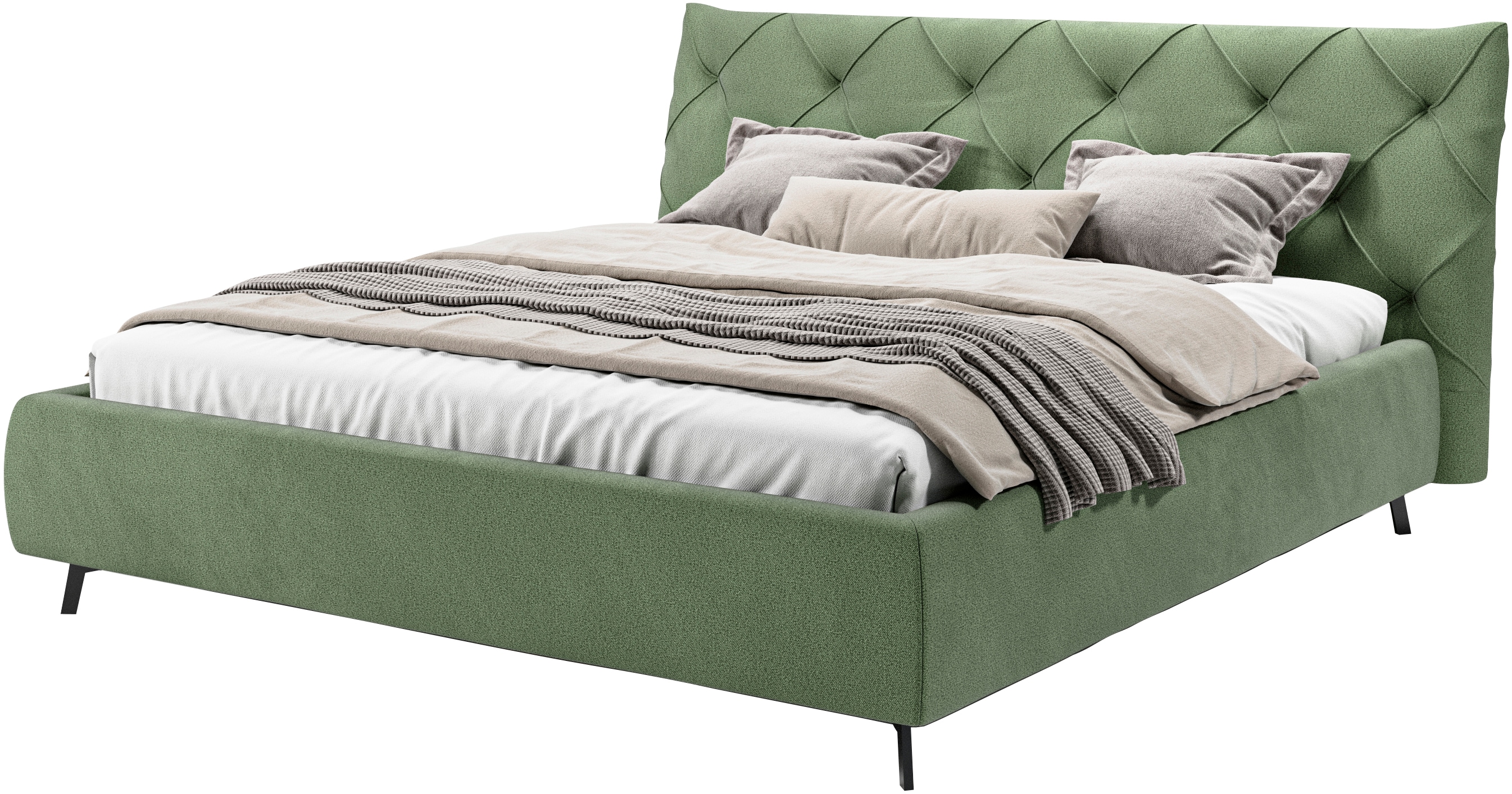 Home affaire "Elloree, in 4 Breiten bis 200cm, auch in Leder" Kopfteilhöhe 105 cm, belastbar bis 280 kg, auch in Überlänge 220cm
