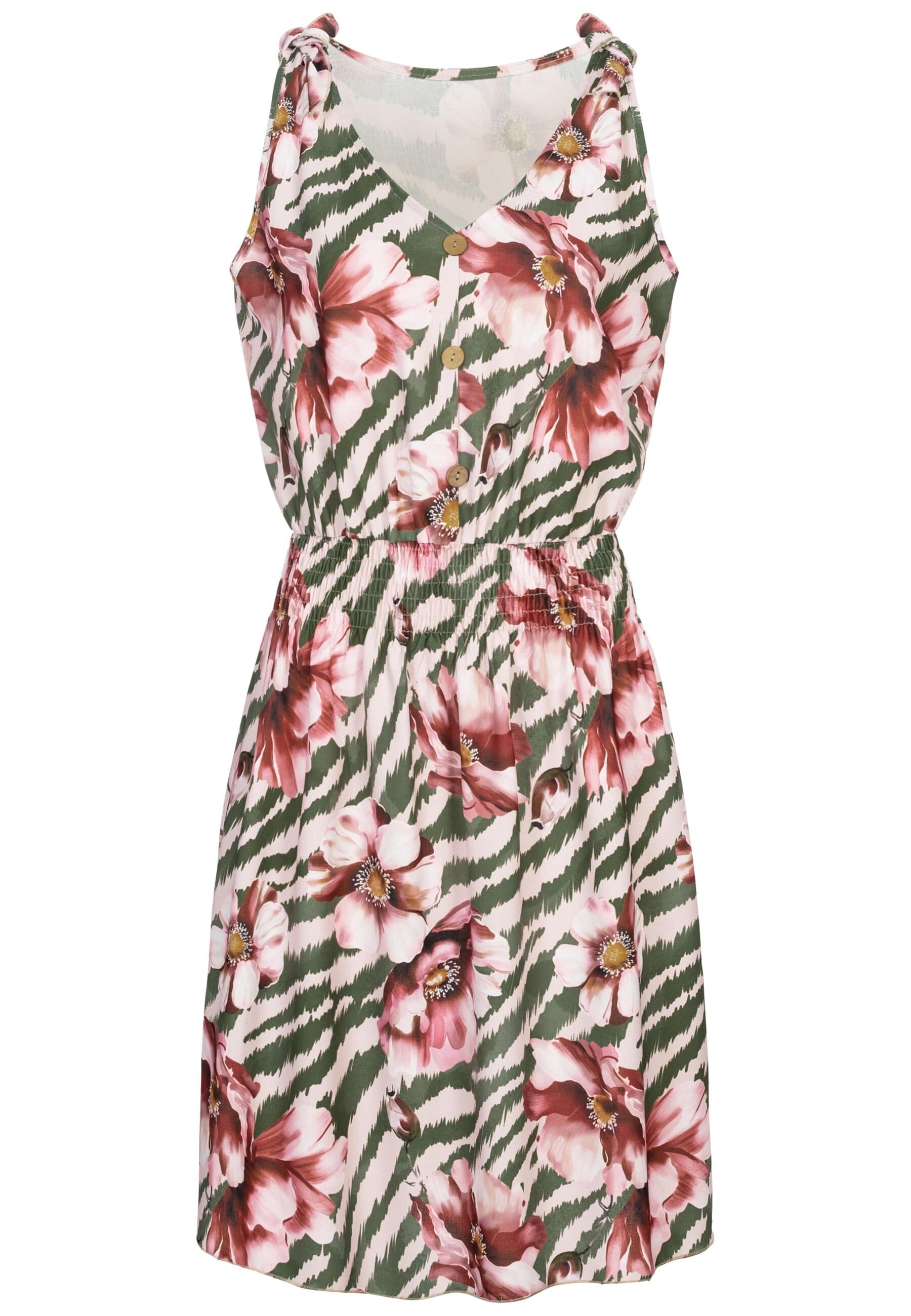 CLOUD 5IVE Shirtkleid "CLOUD 5IVE Dress with buttons and knot details flowe günstig online kaufen