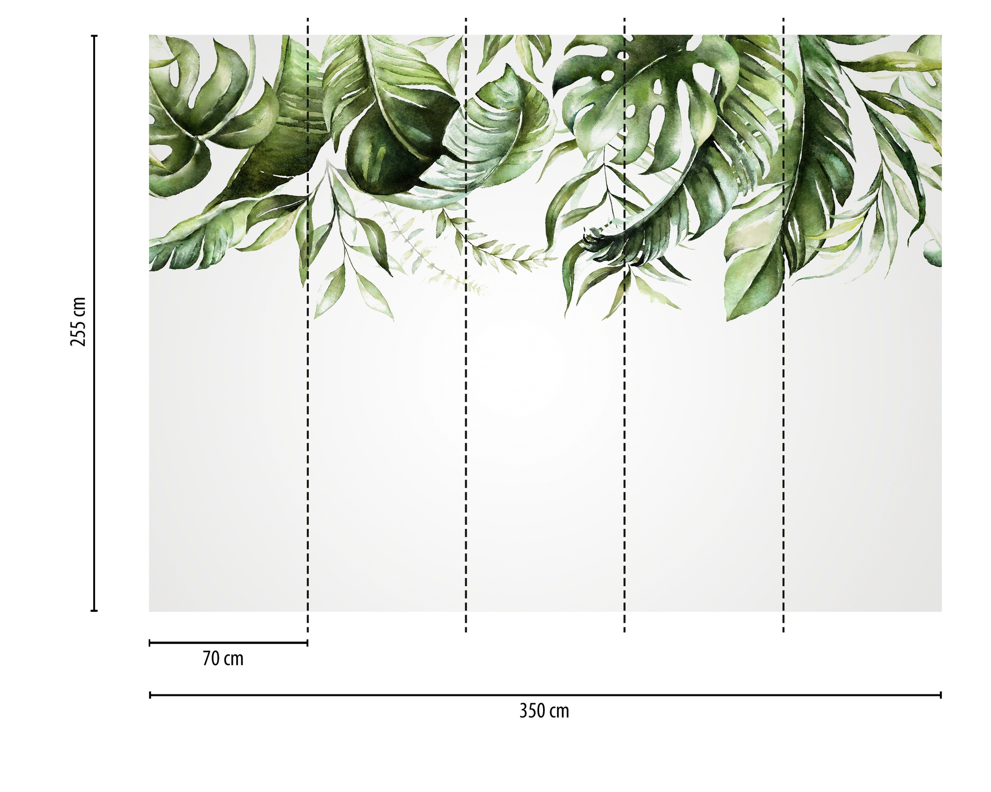 Thumbnail - A.S. Création Vliestapete "Pflanzentapete Aquarelloptik Grün Weiß Tropisch" matt strukturiert