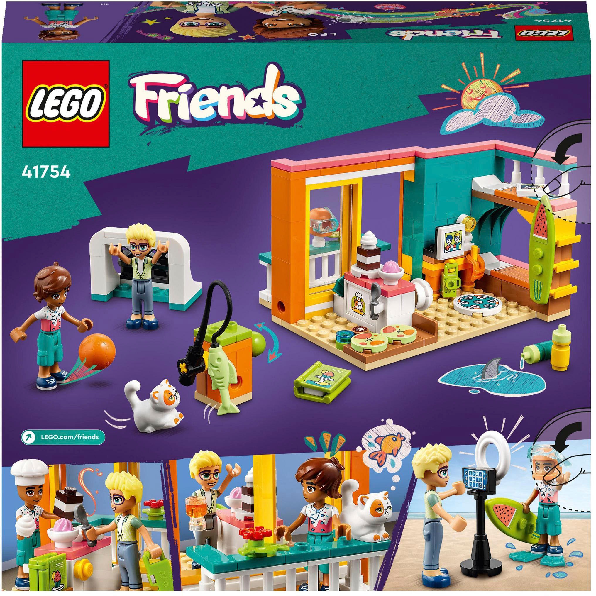 LEGO® Konstruktionsspielsteine »Leos Zimmer (41754), LEGO® Friends«, (203 St.), Made in Europe