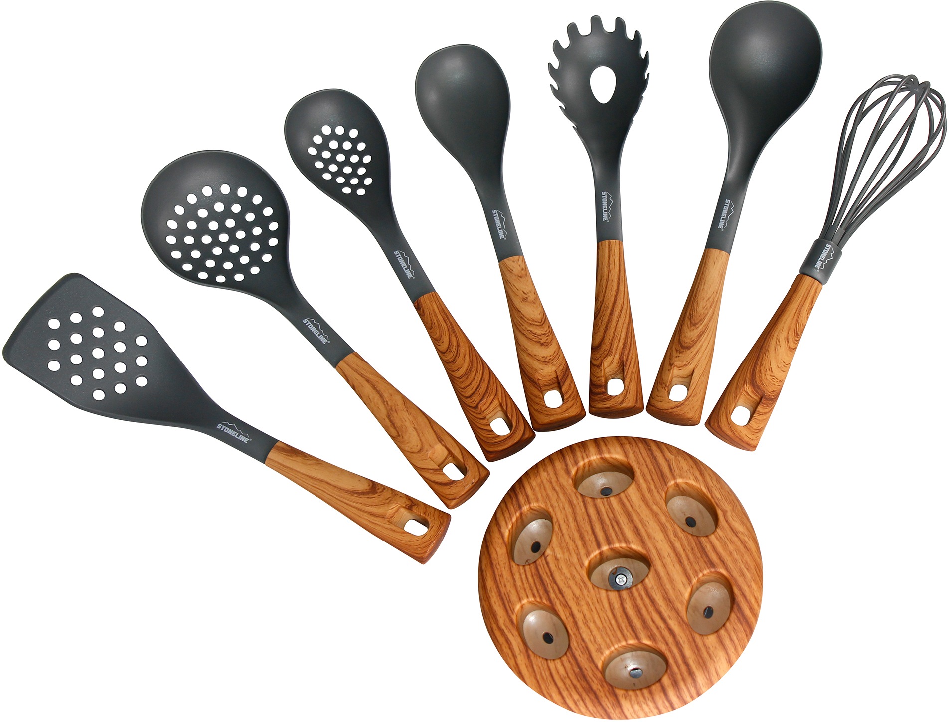 STONELINE Kochbesteck-Set mit drehbarem Ständer günstig online kaufen