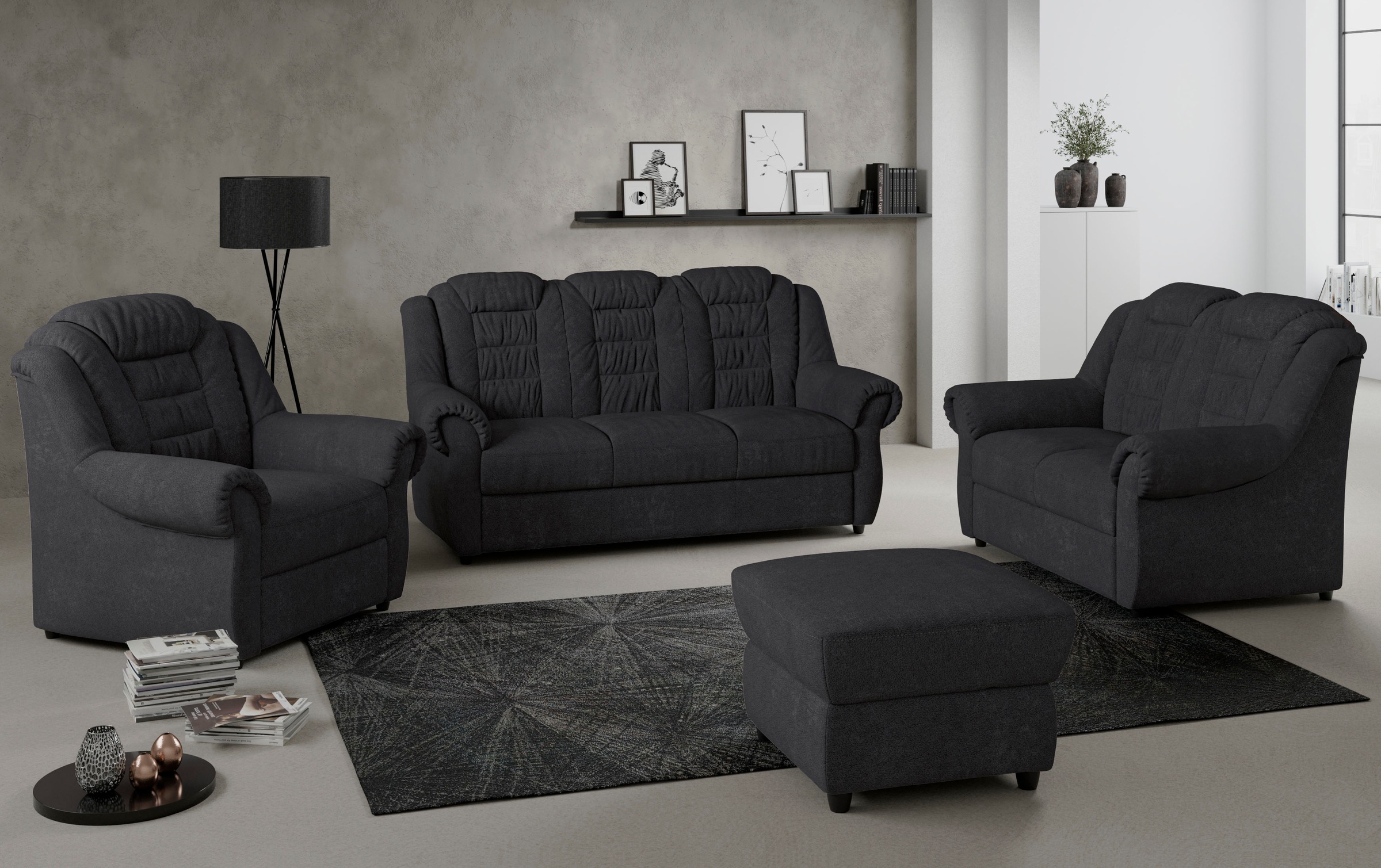 Home affaire 3-Sitzer "Boston", Sofa mit hoher Rückenlehne günstig online kaufen