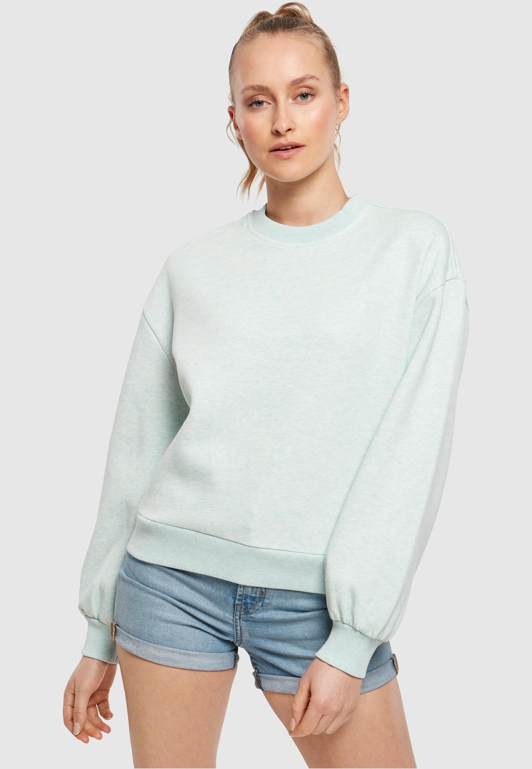 URBAN CLASSICS Sweater »Urban Classics Damen Ladies Oversized Color Melange Crewneck«, (1 tlg.)