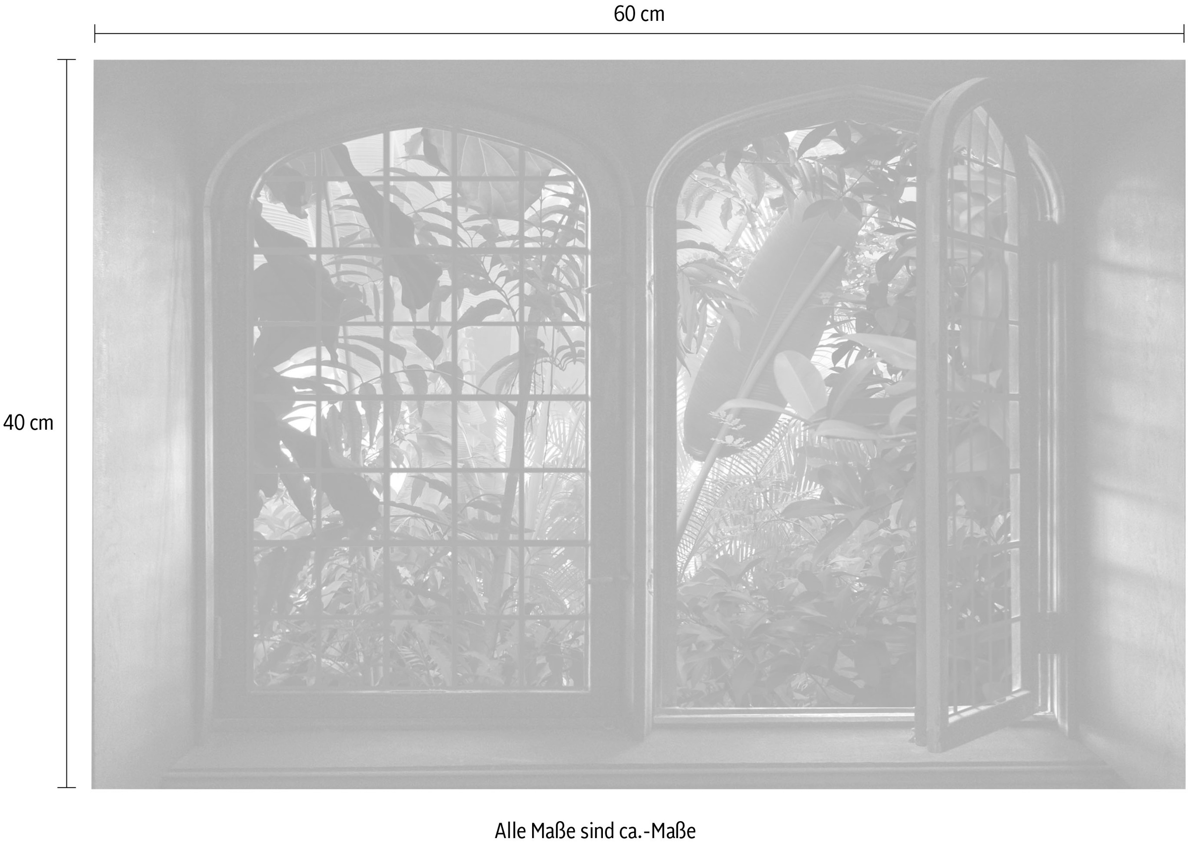 queence Wandsticker »Urwald« Wandsticker, Wandbild, selbstklebend, 3D, Fenster