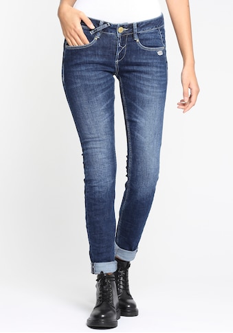 GANG Skinny-fit-Jeans »94NELE«, mit Rundpasse und seitlichen Dreieckseinsätzen f. e.... kaufen