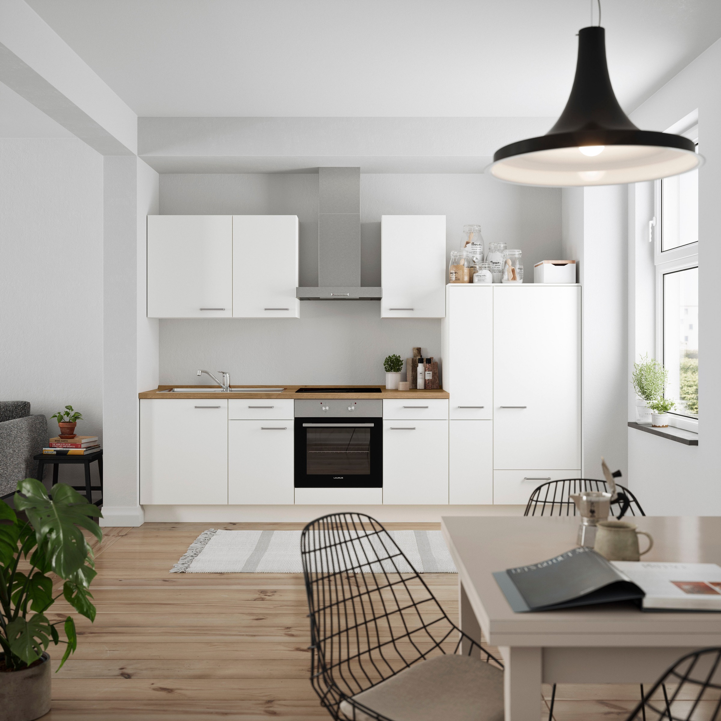 nobilia® Küchenzeile »"Touch I"«, vormontiert, Ausrichtung wählbar, Breite 300 cm, wahlw. mit E-Geräten