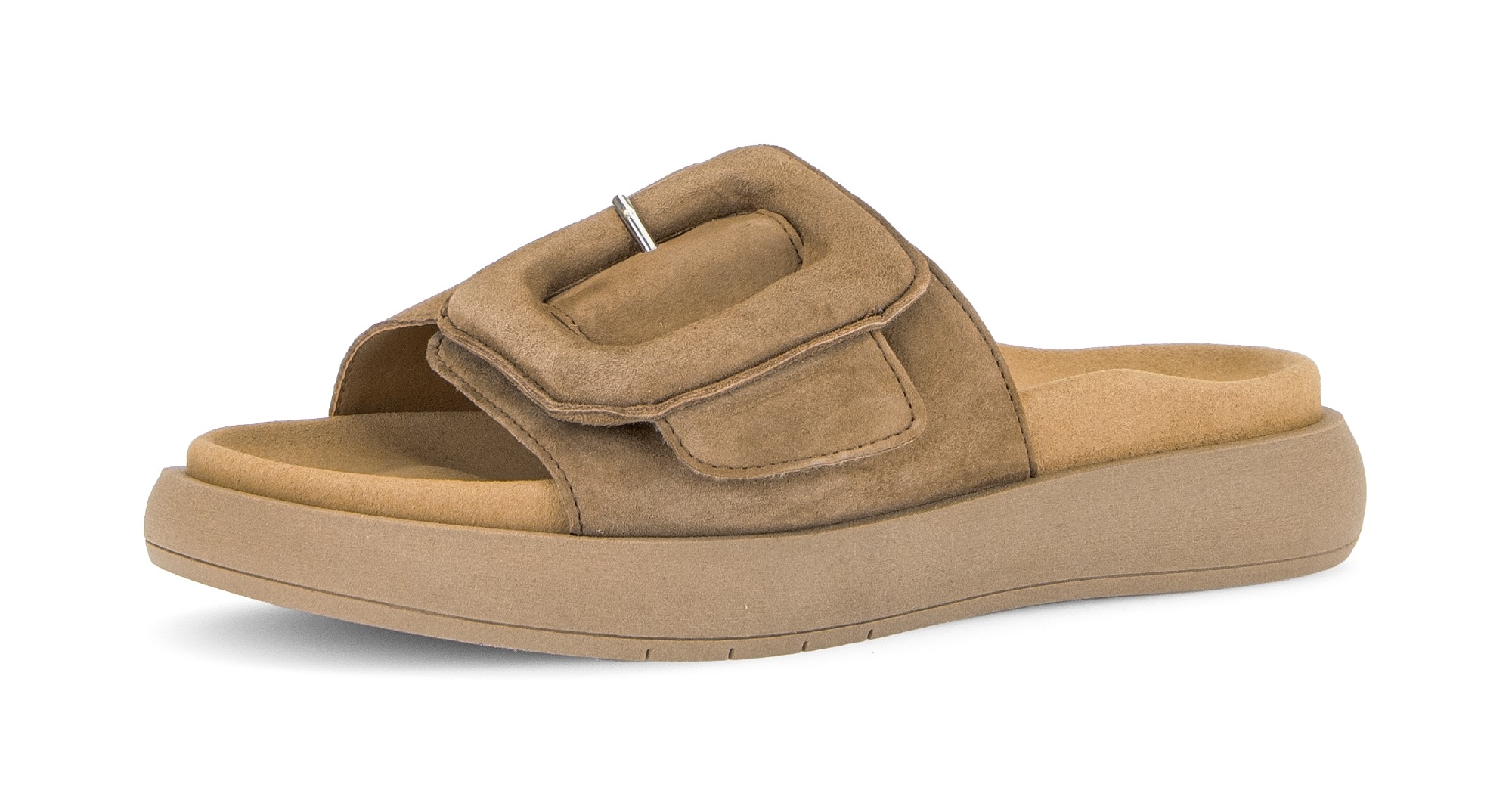 Gabor 1100000002199, Plateau, Sommerschuh, Schlappen mit großer Zierschnalle
