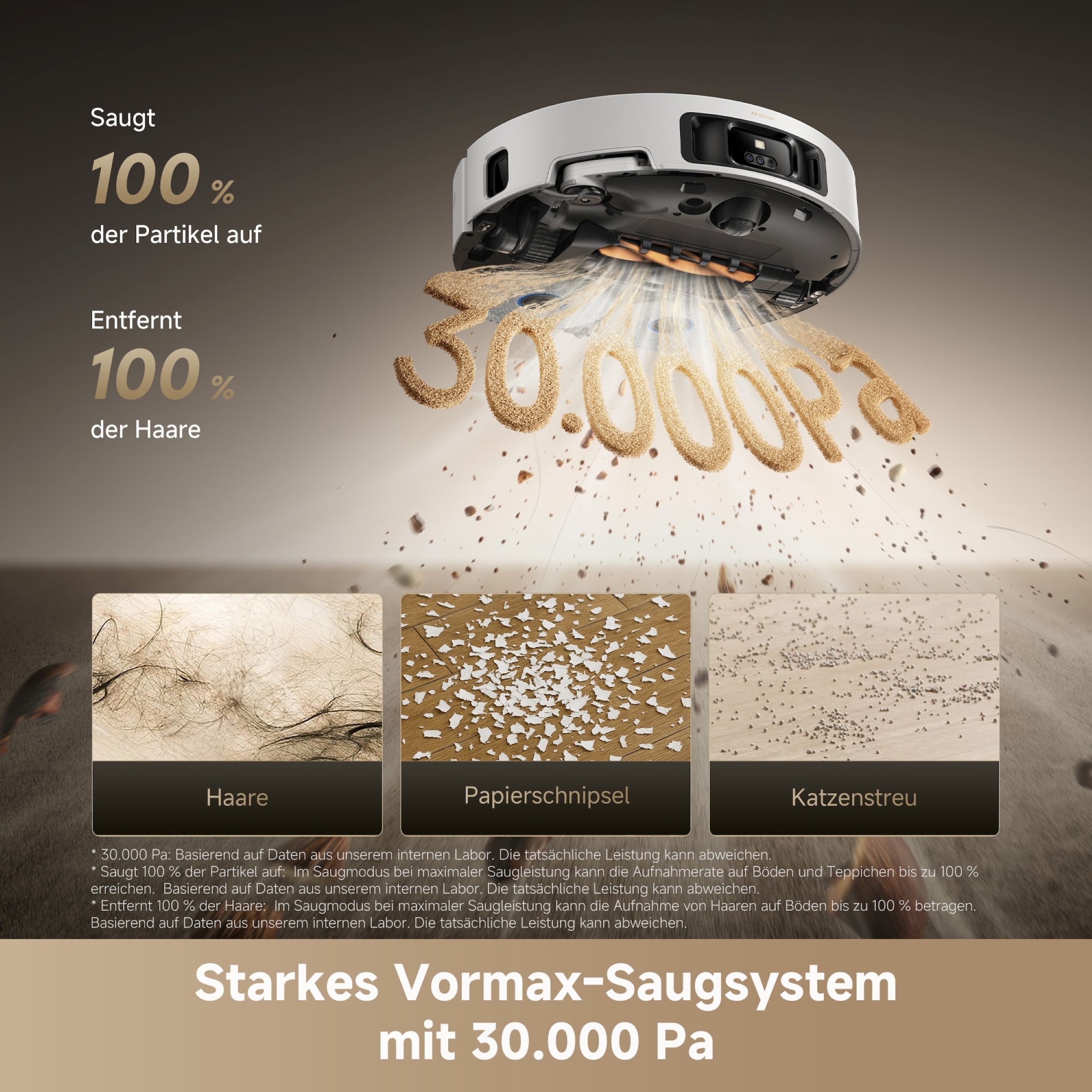 Dreame Saugroboter »mit Wischfunktion Matrix 10 Ultra White« Mop-Wechsel, drei Reinigungsmittel, überwindet Hindernisse, 30.000 Pa